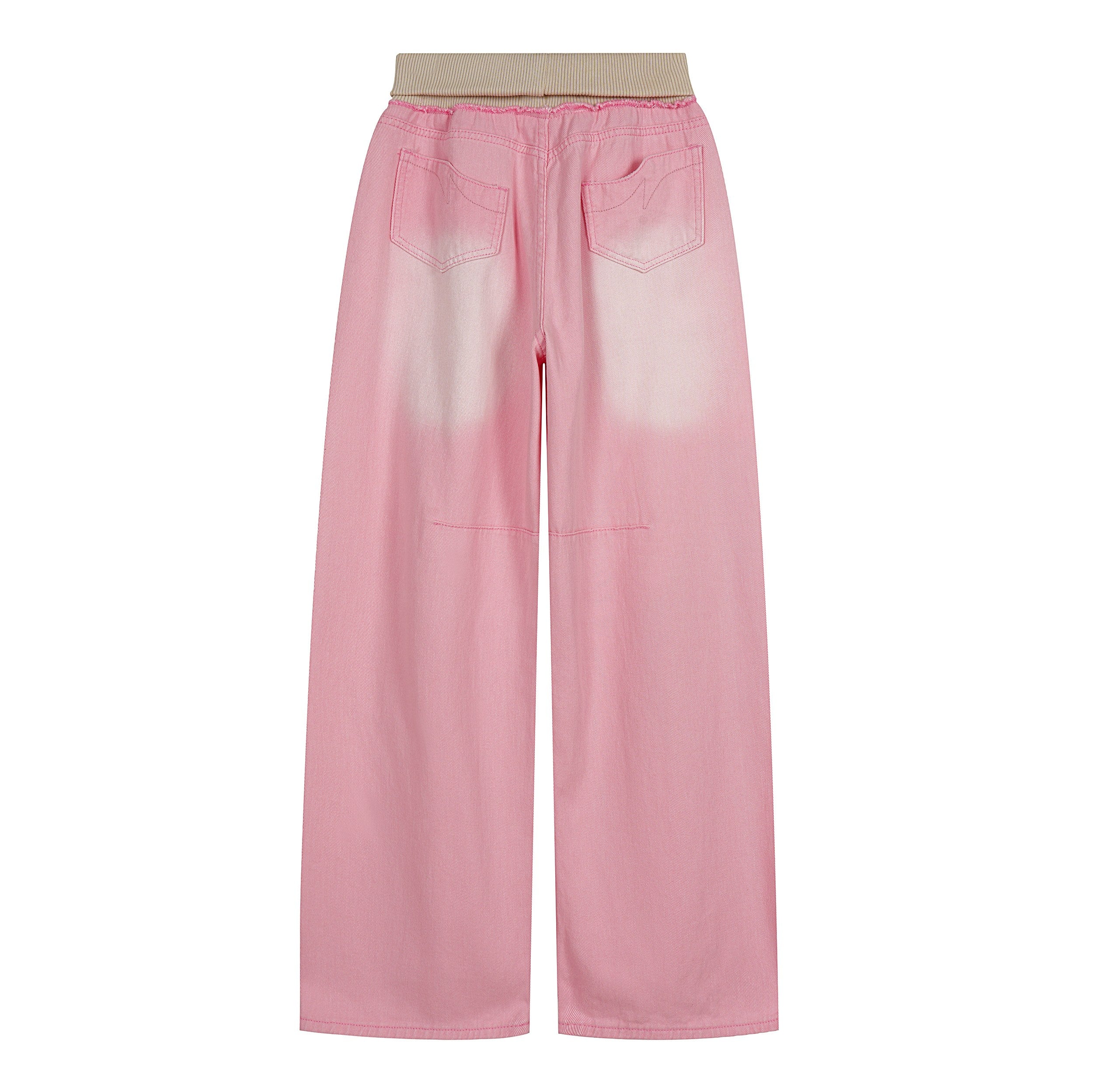Omirad Pink Washed Wide-Leg Jeans