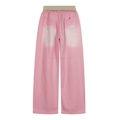 Omirad Pink Washed Wide-Leg Jeans