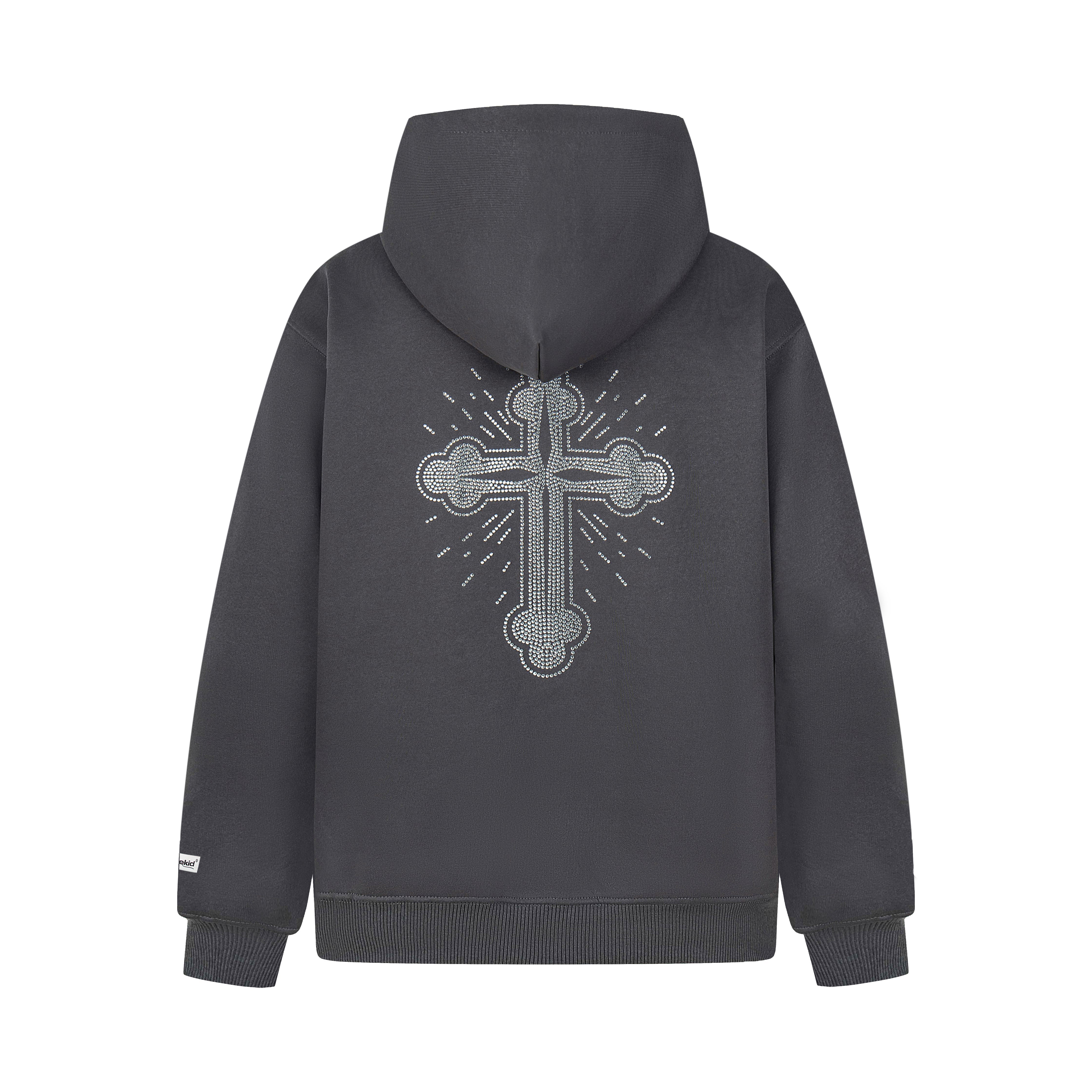 Omirad Rhinestone Cross Zip Hoodie