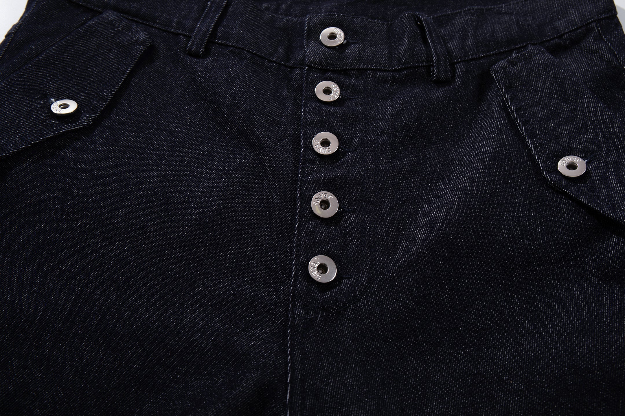 Omirad Panel Construction Wide Leg Denim Pants