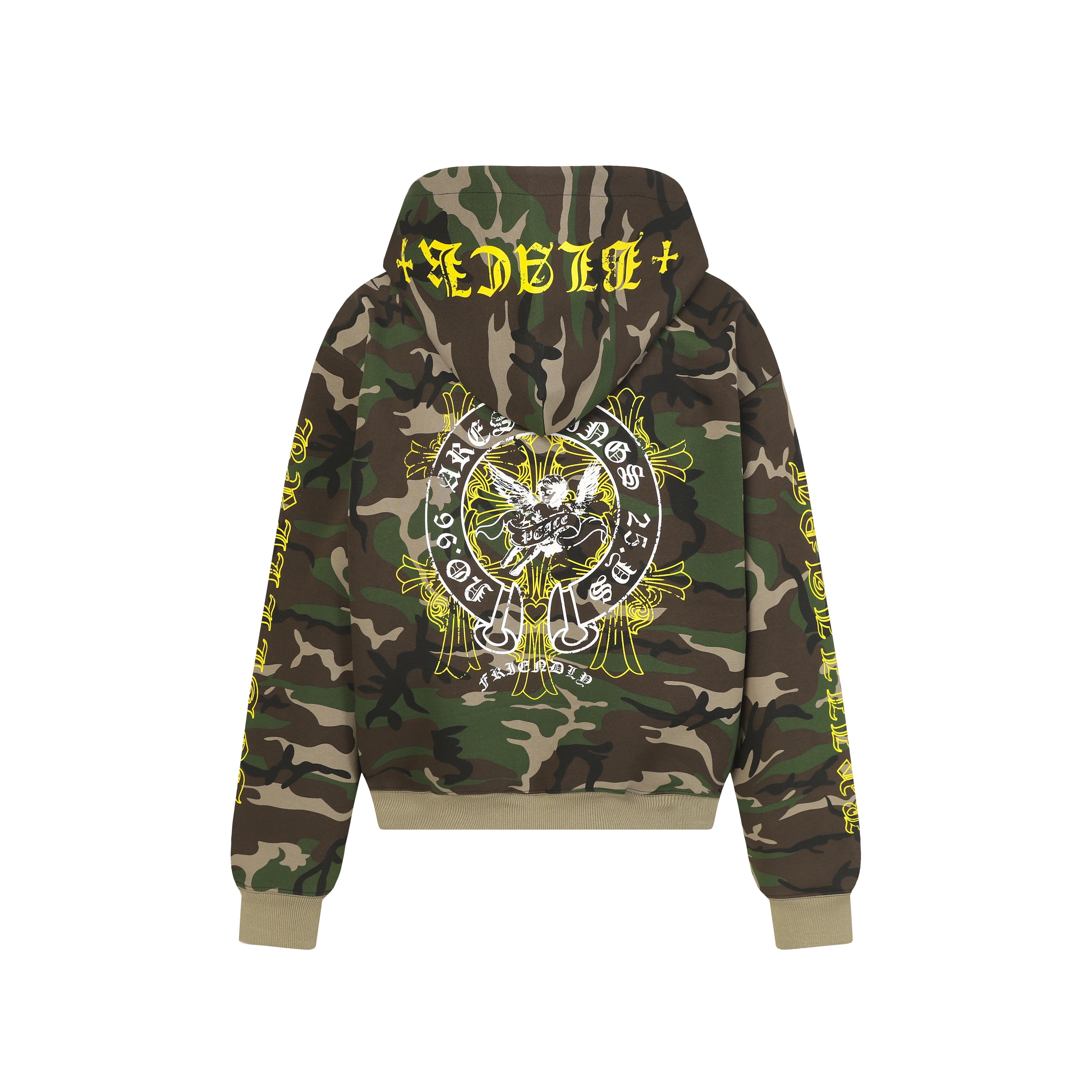 Omirad Camo Angel Graphic Zip Hoodie