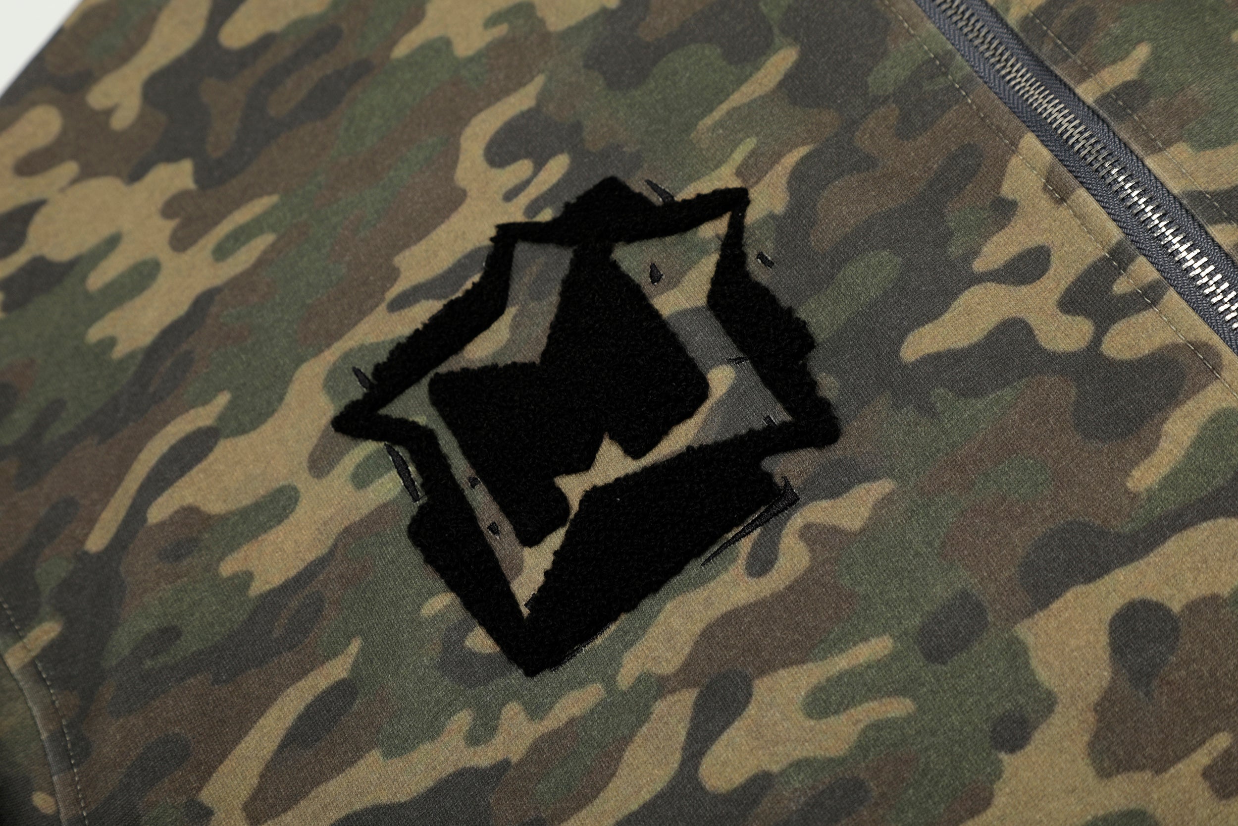 Omirad Camo Chenille Patch Half-Zip Hoodie