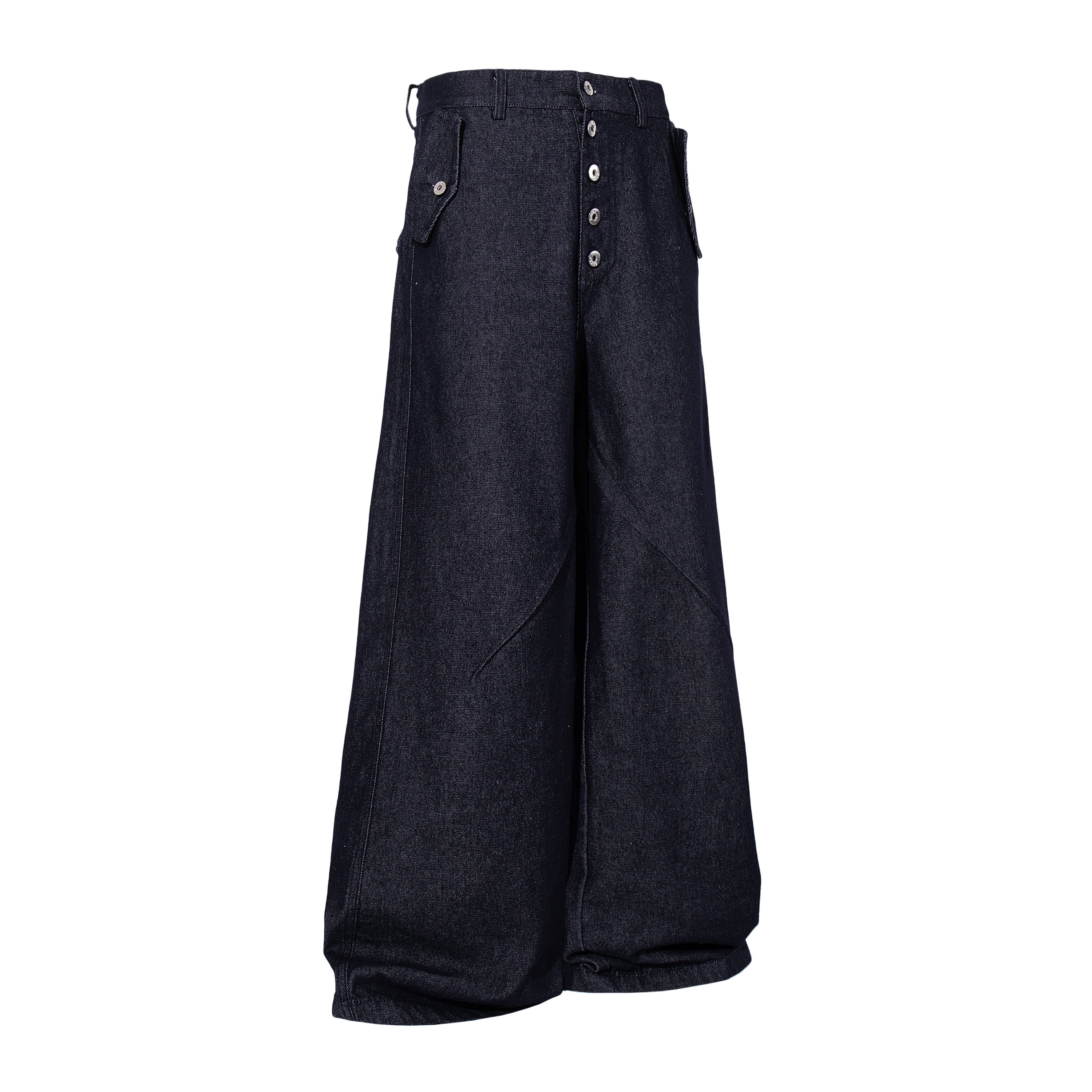 Omirad Panel Construction Wide Leg Denim Pants