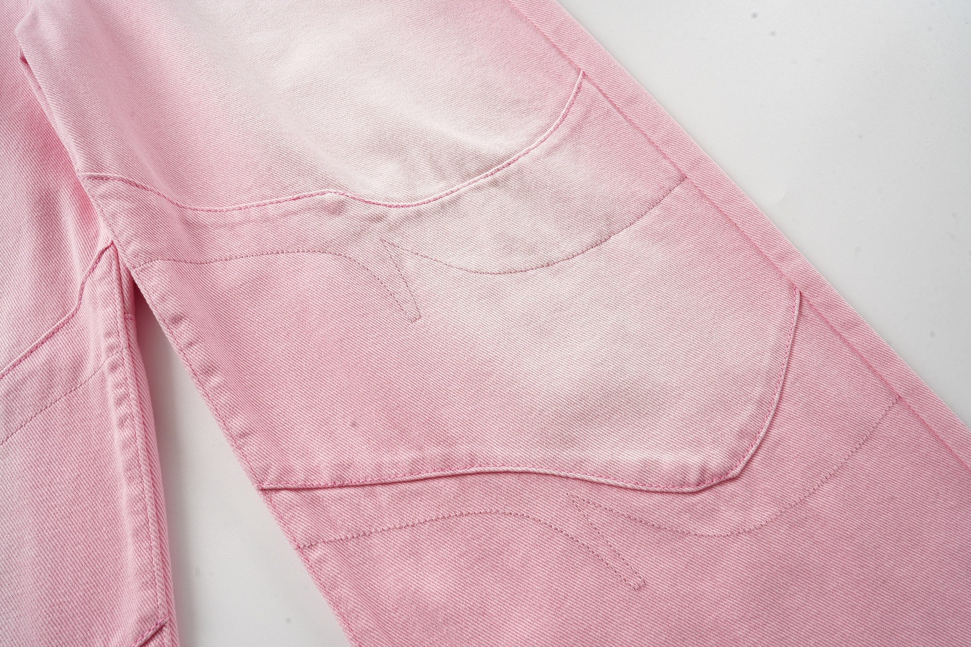 Omirad Pink Washed Wide-Leg Jeans