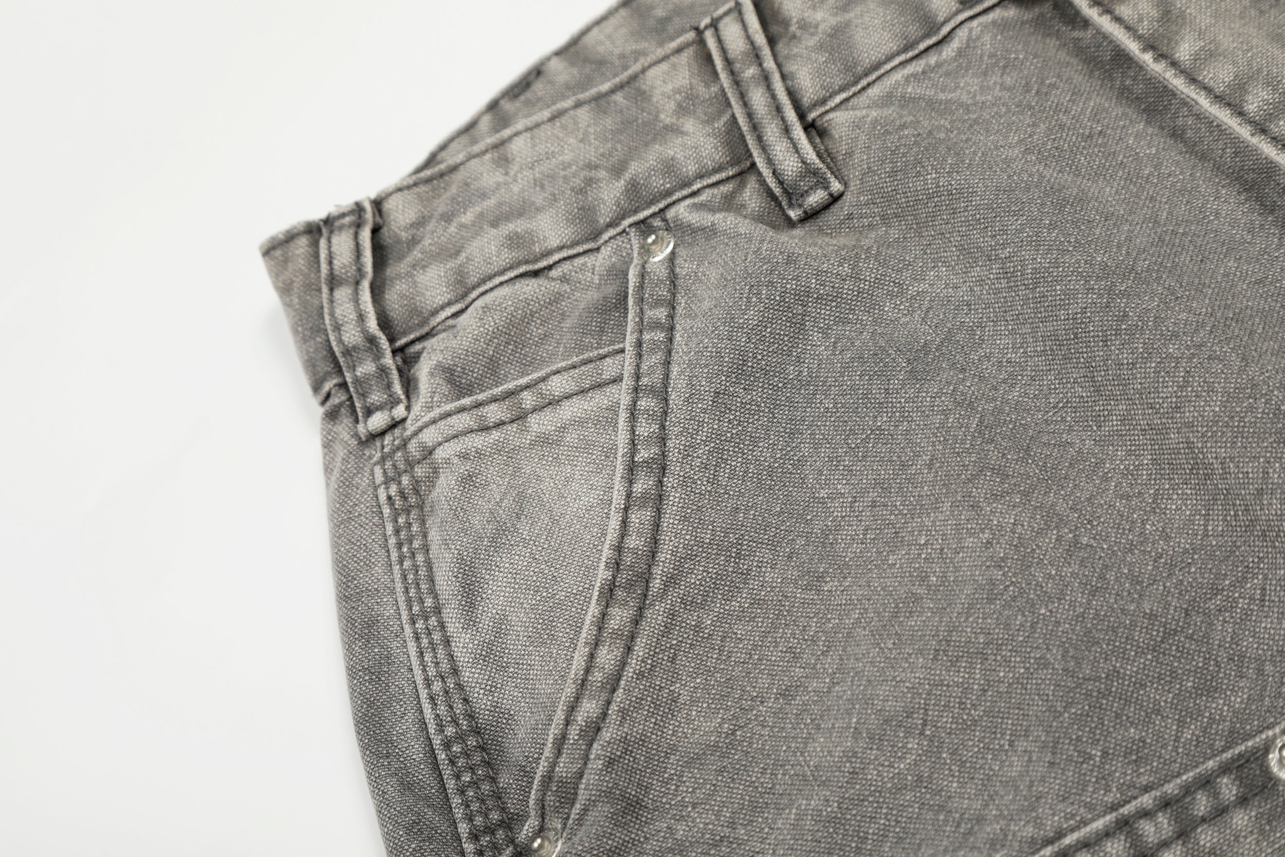 Omirad Washed Utility Distressed Denim Jeans