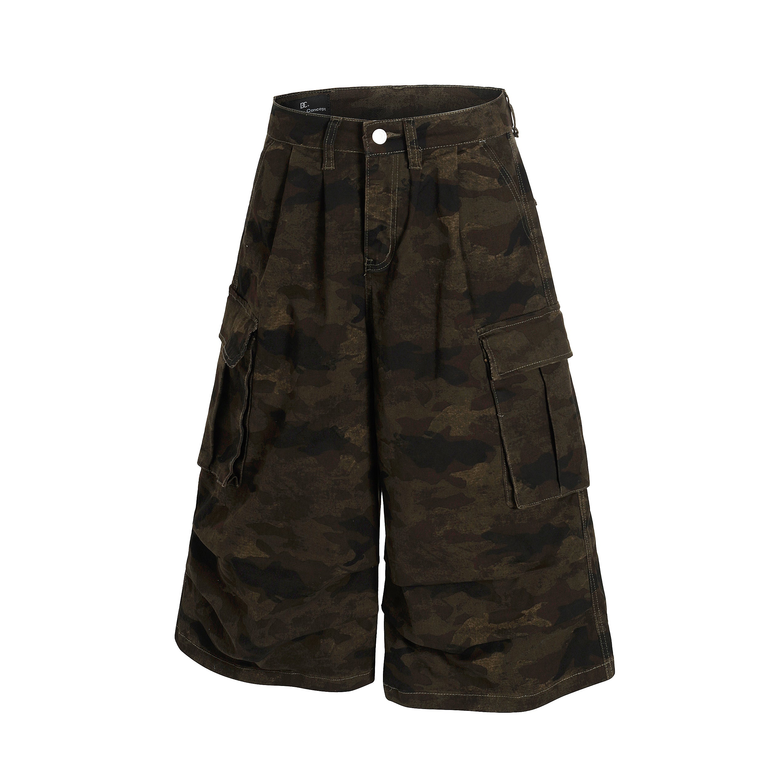 Omirad Wide-Leg Camo Cargo Shorts
