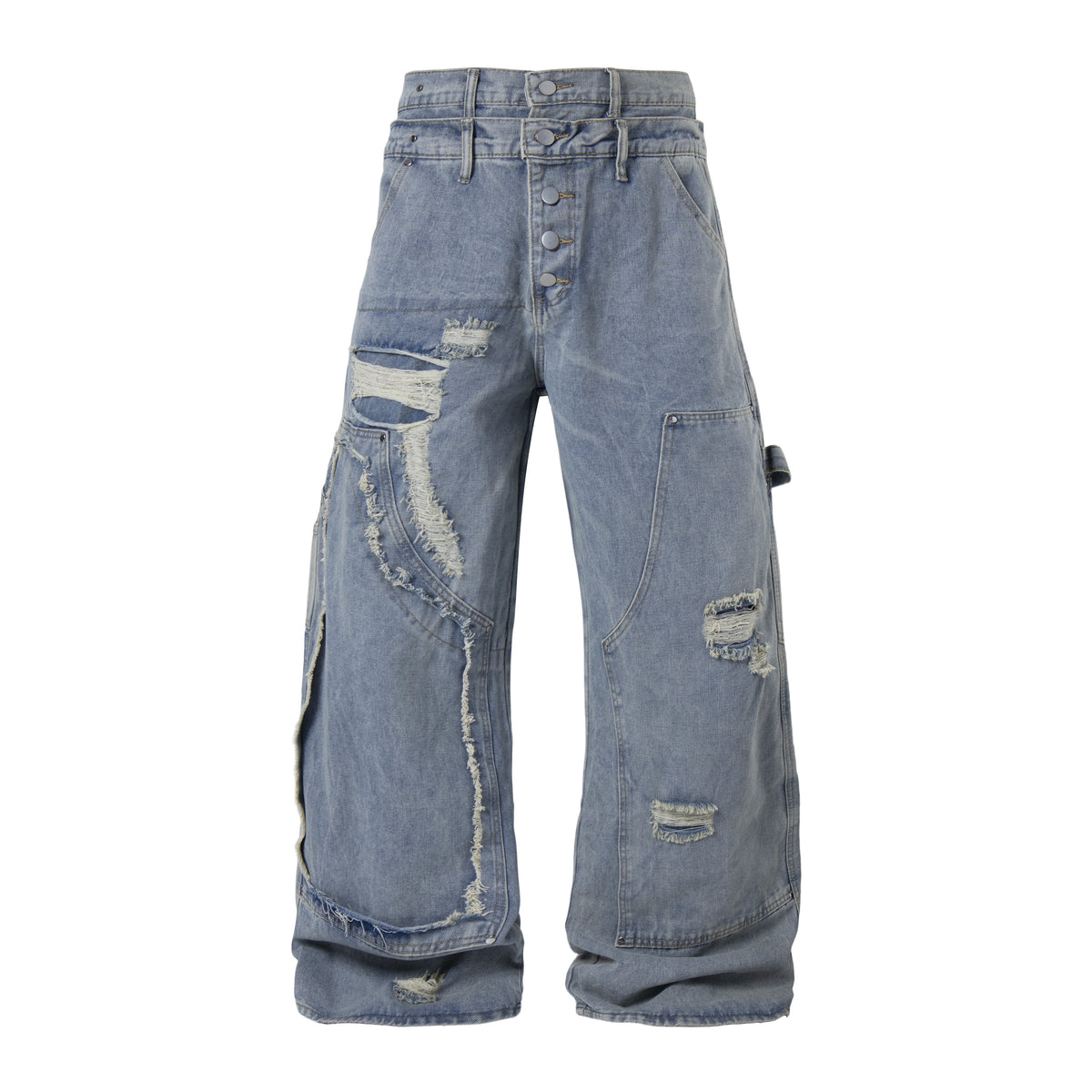 Omirad Distressed Panel Denim Pants