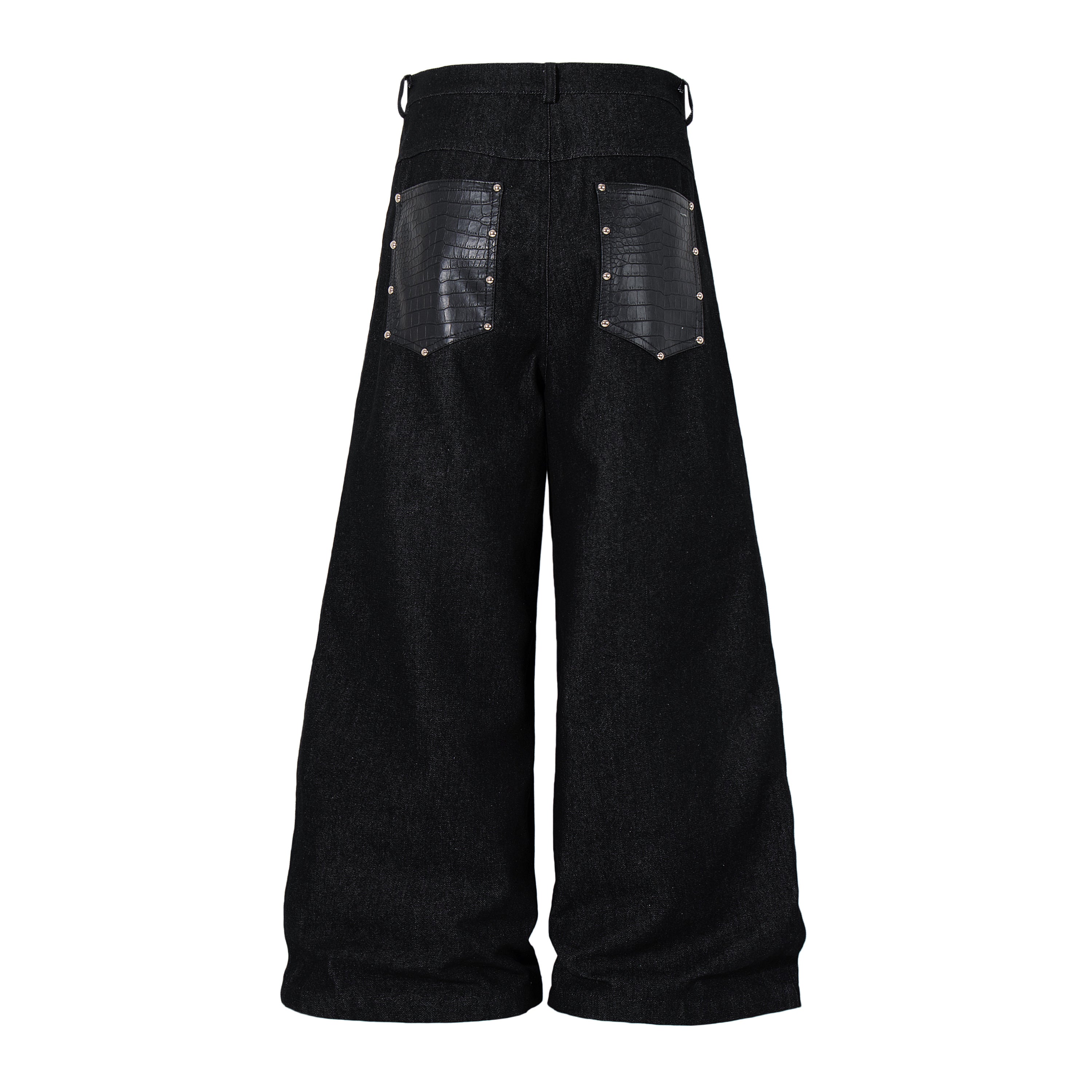 Omirad Panel-Detail Wide Leg Denim Pants