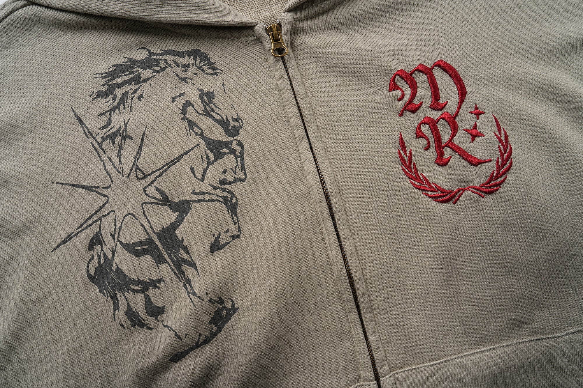 Omirad Graphic Zip-Up Hoodie