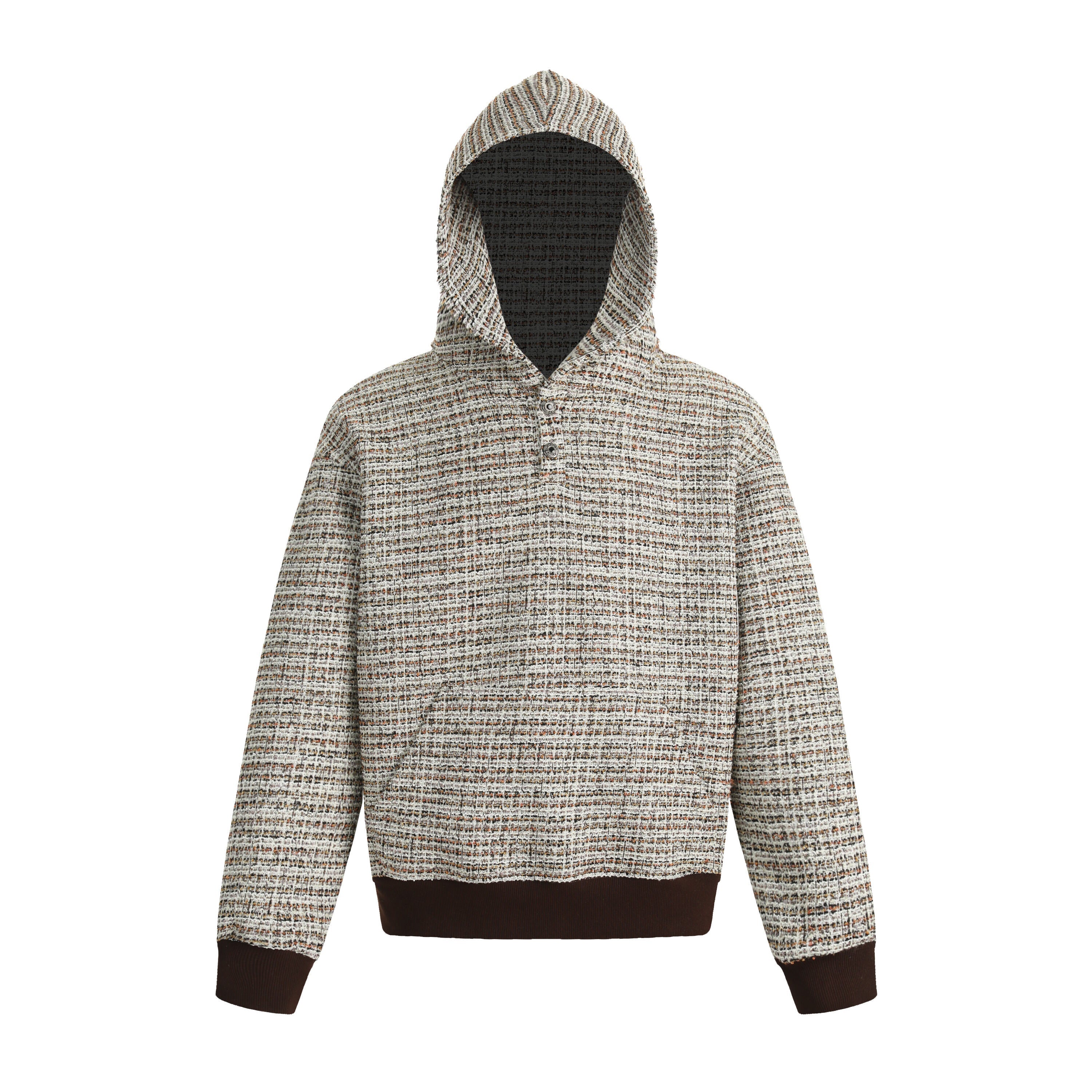 Omirad Textured Knit Hooded Sweatshirt