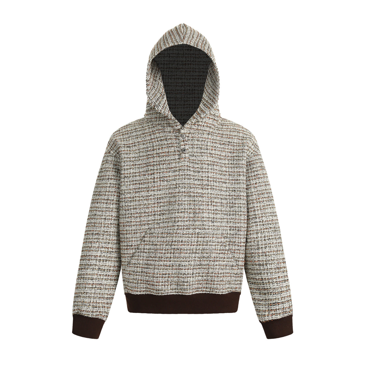 Omirad Textured Knit Hooded Sweatshirt