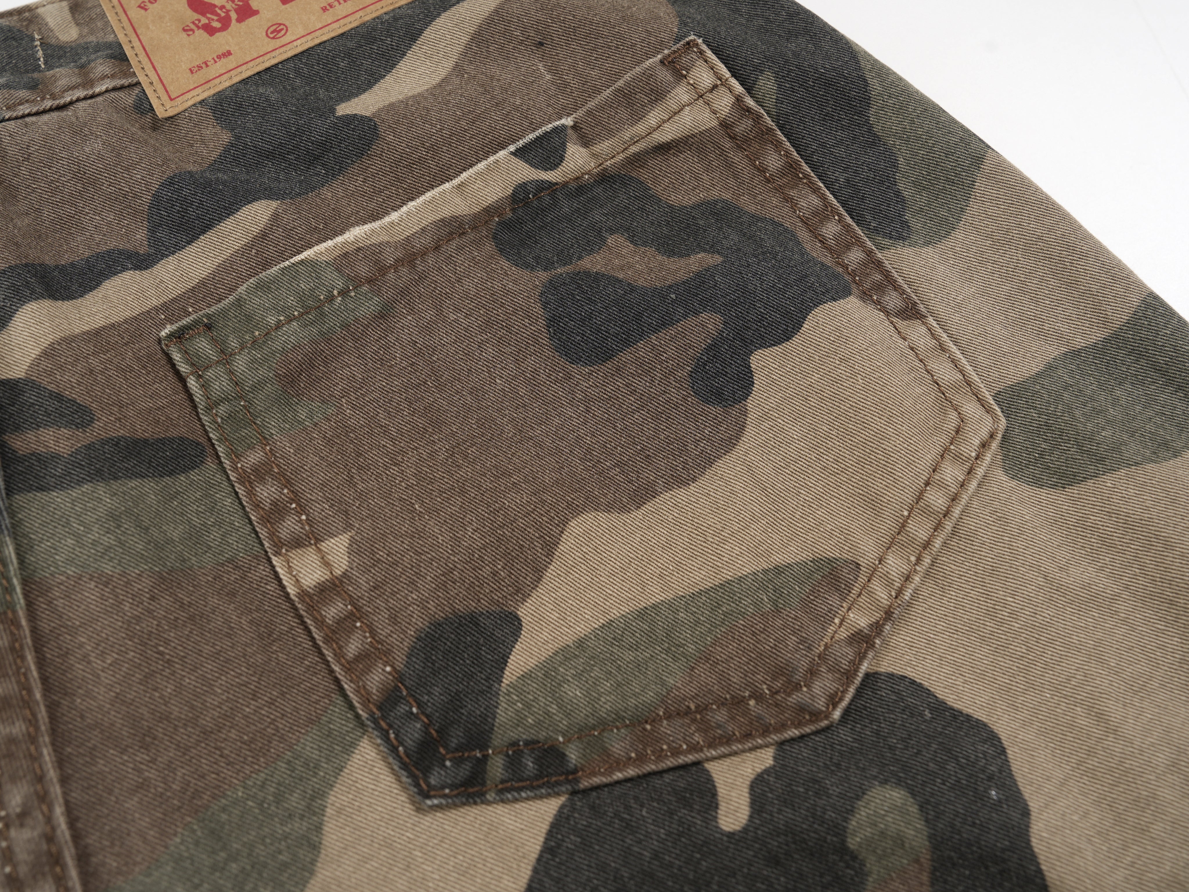 Omirad Distressed Camo Cargo Shorts