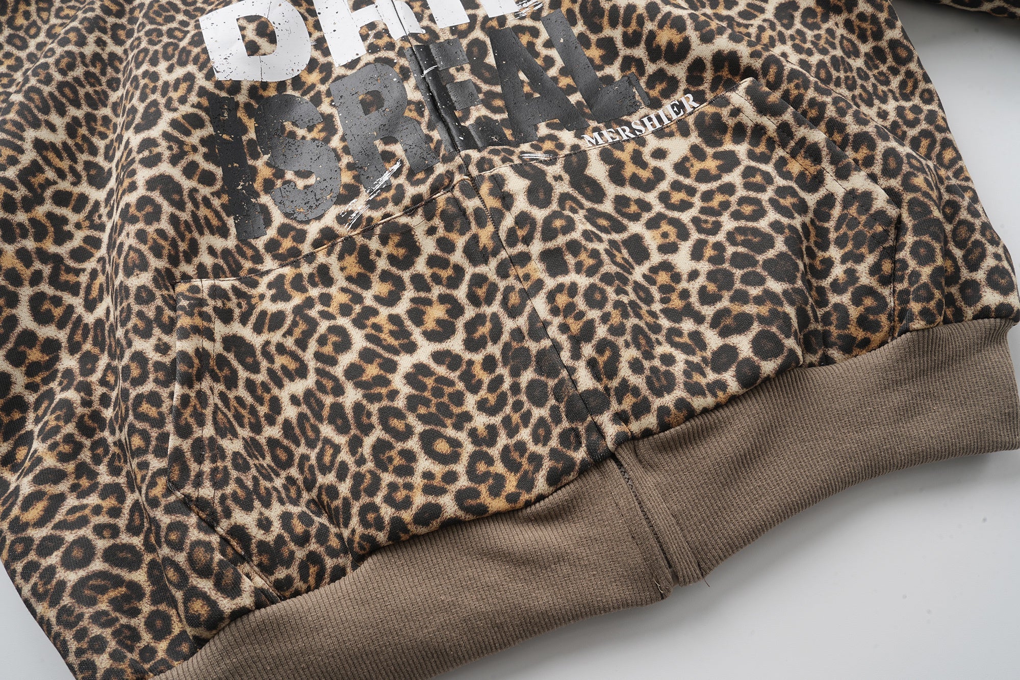 Omirad Leopard Graphic Zip-Up Hoodie