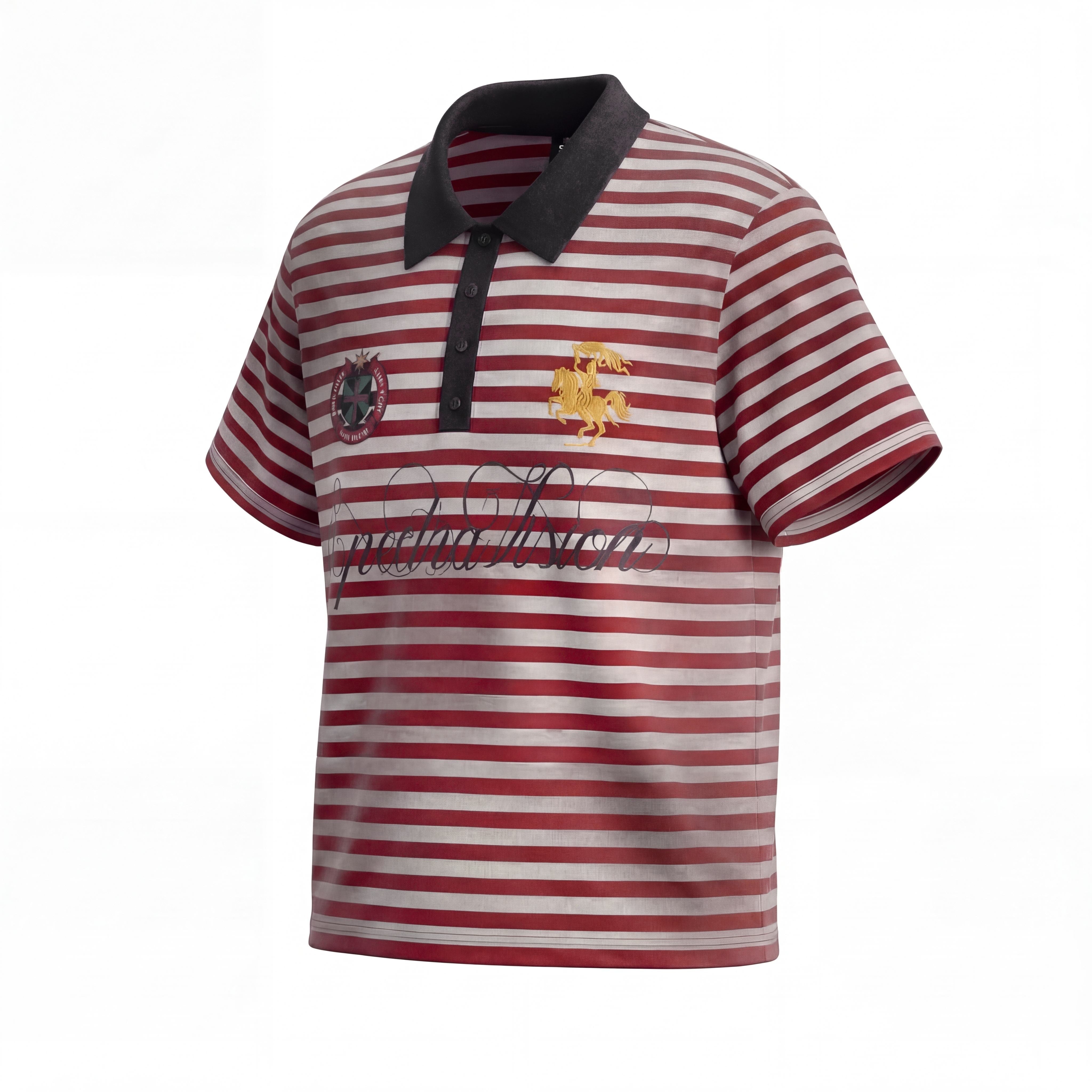 Omirad “Stripe Crest Polo Tee”