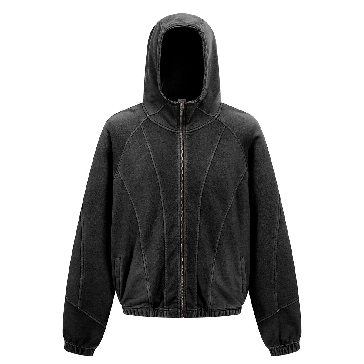 Omirad Curved-Seam Full-Zip Hoodie