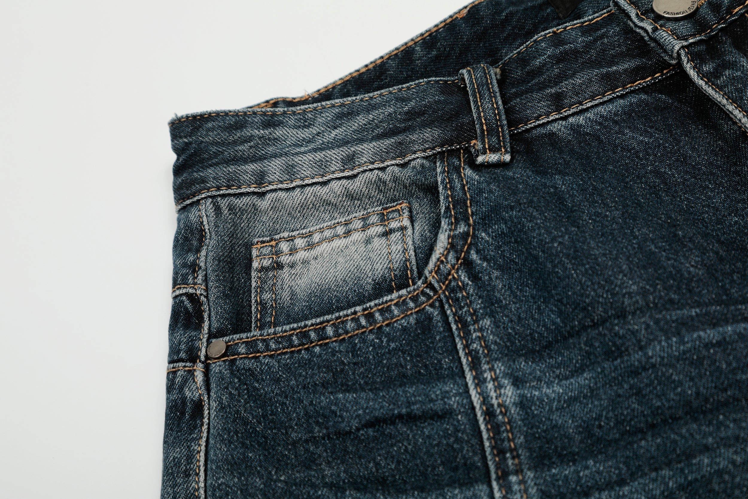 Omirad Wide-Leg Washed Denim Shorts