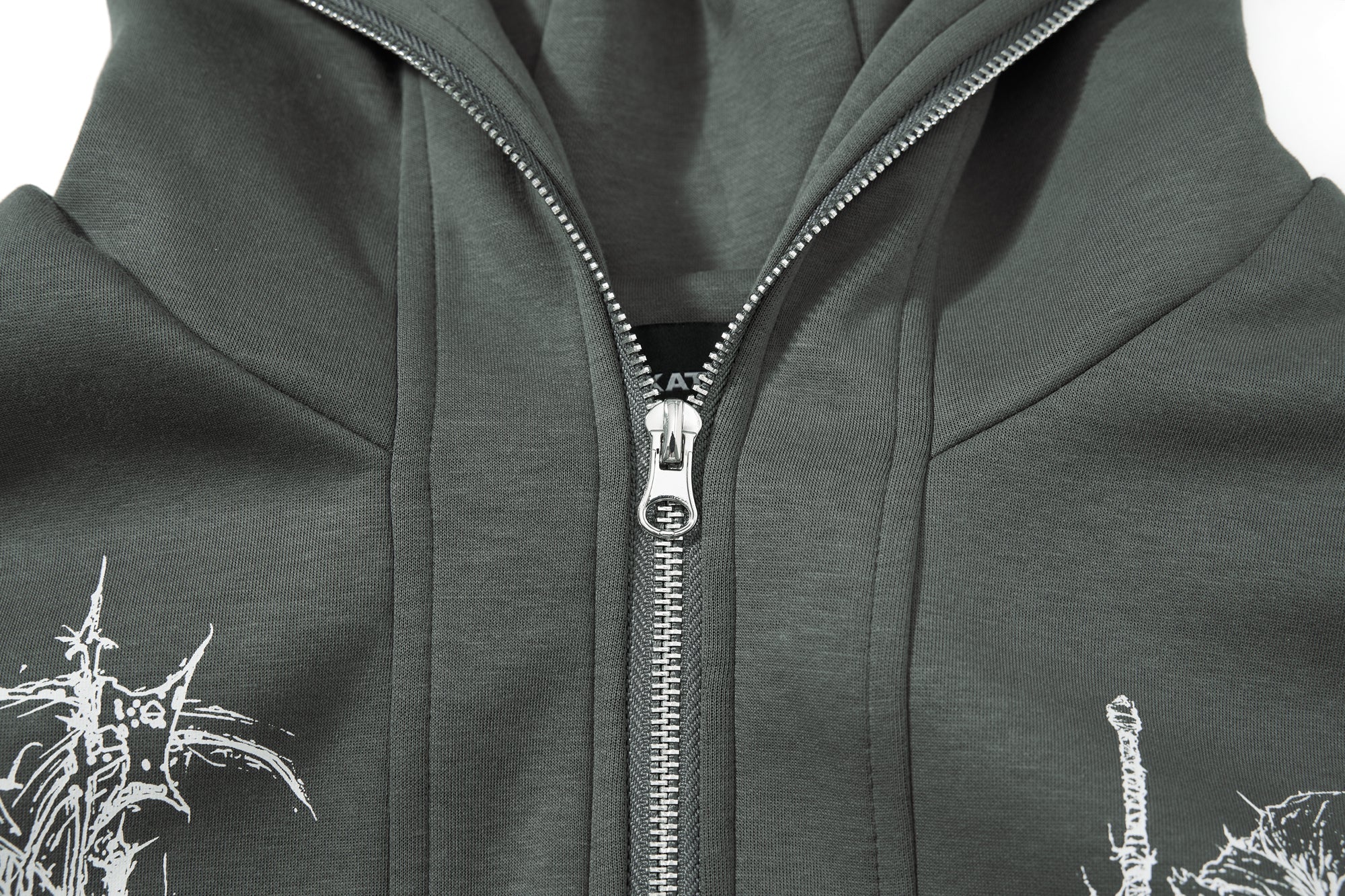 Omirad Gothic Line Art Zip Hoodie