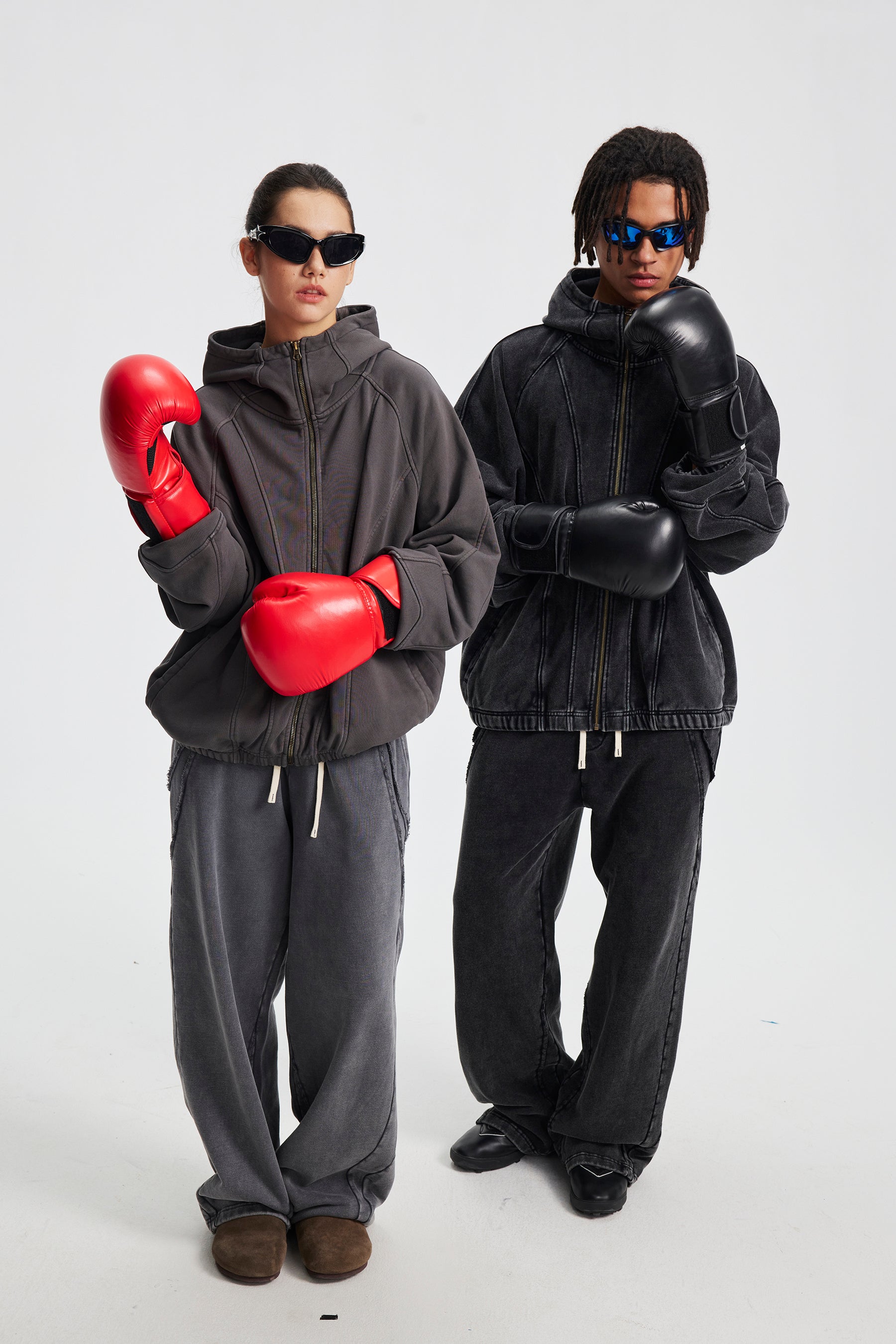 Omirad Curved-Seam Full-Zip Hoodie