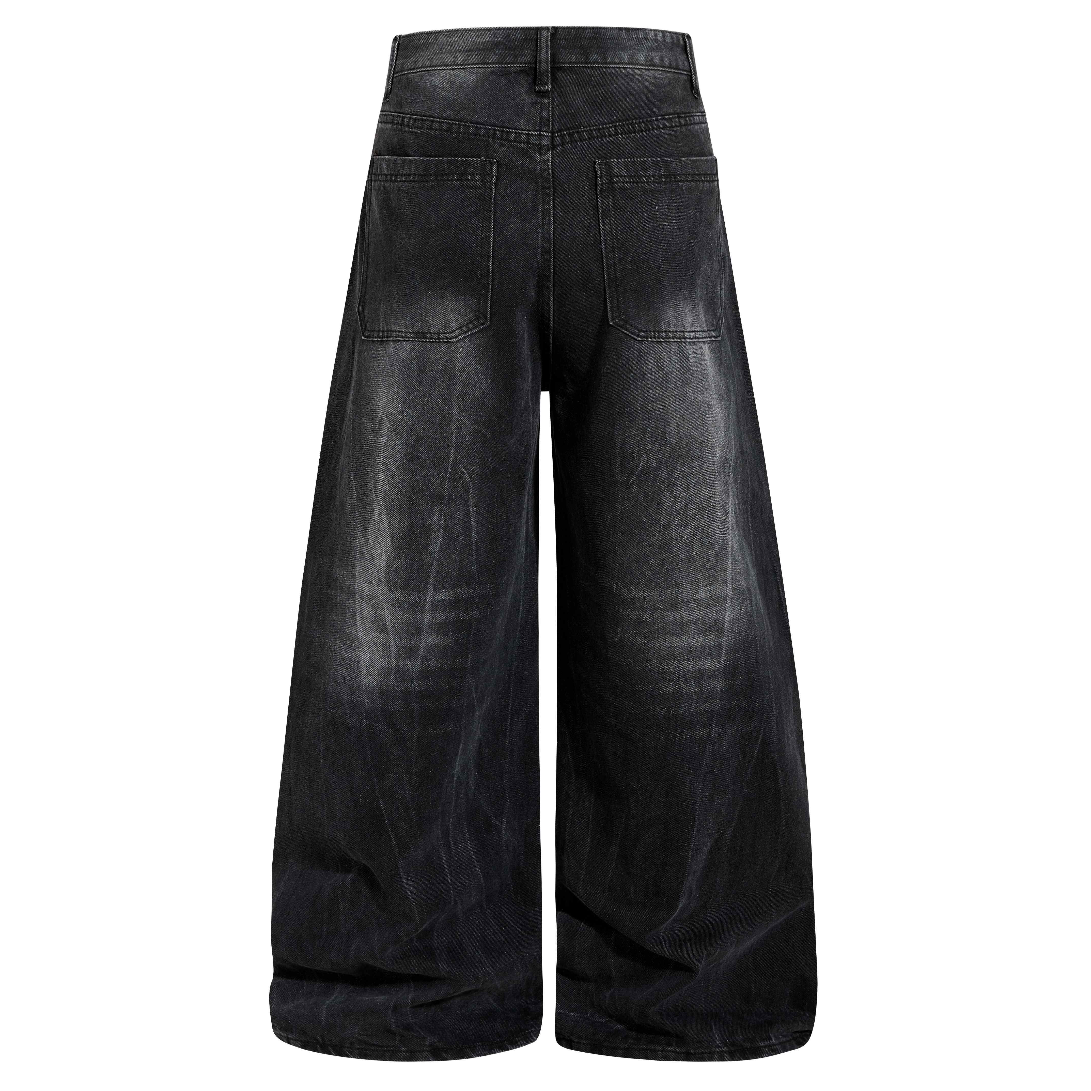Omirad Studded Wide-Leg Denim Jeans
