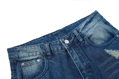 Omirad Distressed Wide-Leg Denim Jeans