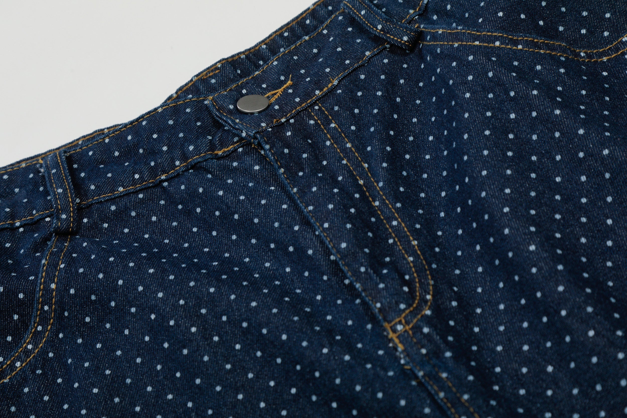 Omirad Polka Dot Denim Cargo Shorts