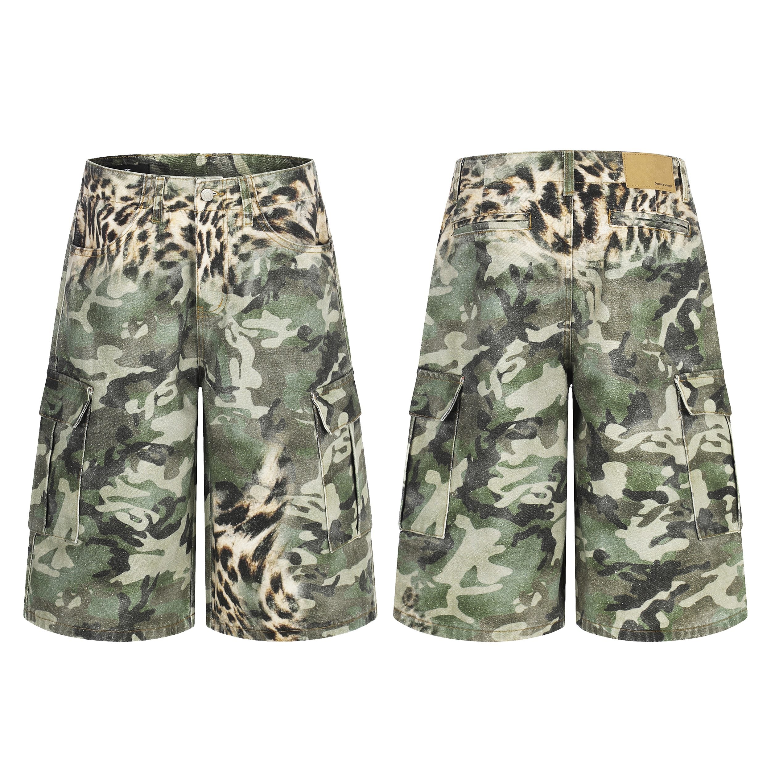 Omirad Leopard Camo Cargo Shorts