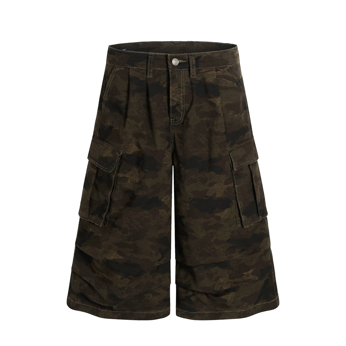 Omirad Wide-Leg Camo Cargo Shorts