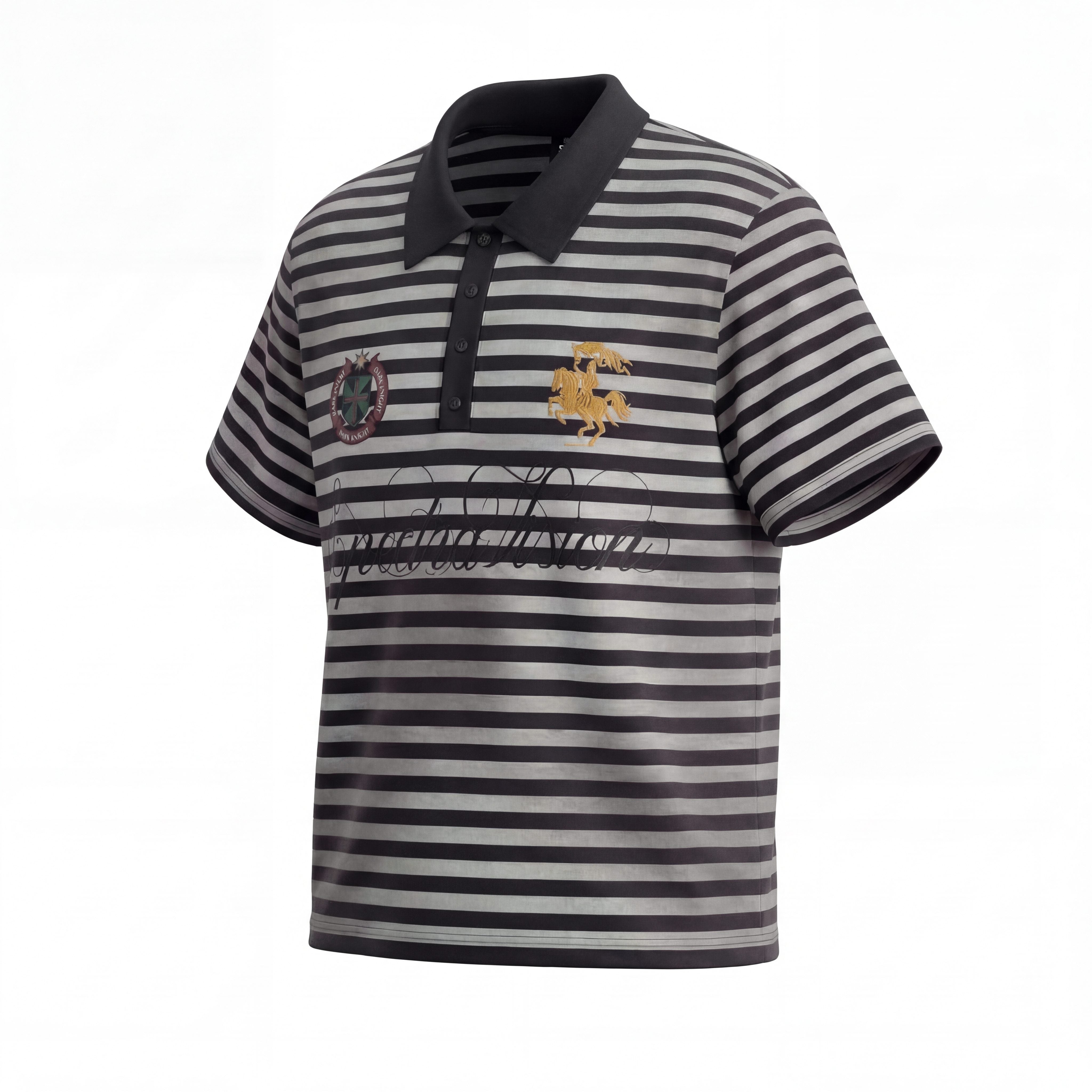 Omirad “Stripe Crest Polo Tee”