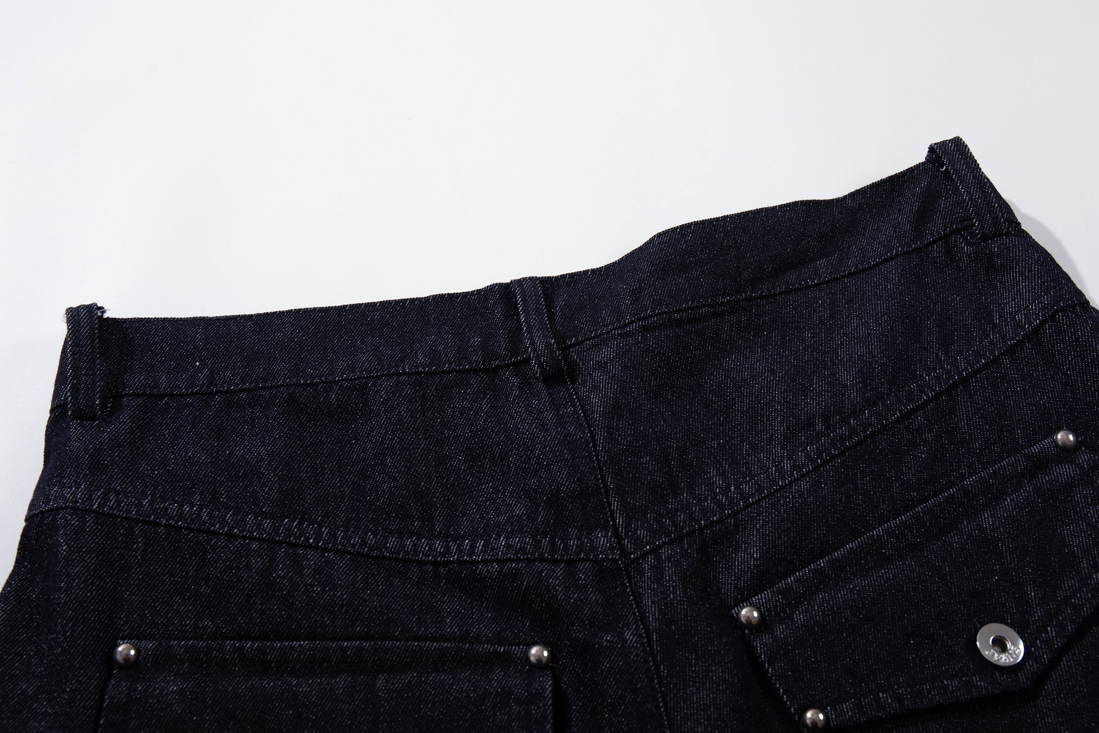 Omirad Panel Construction Wide Leg Denim Pants