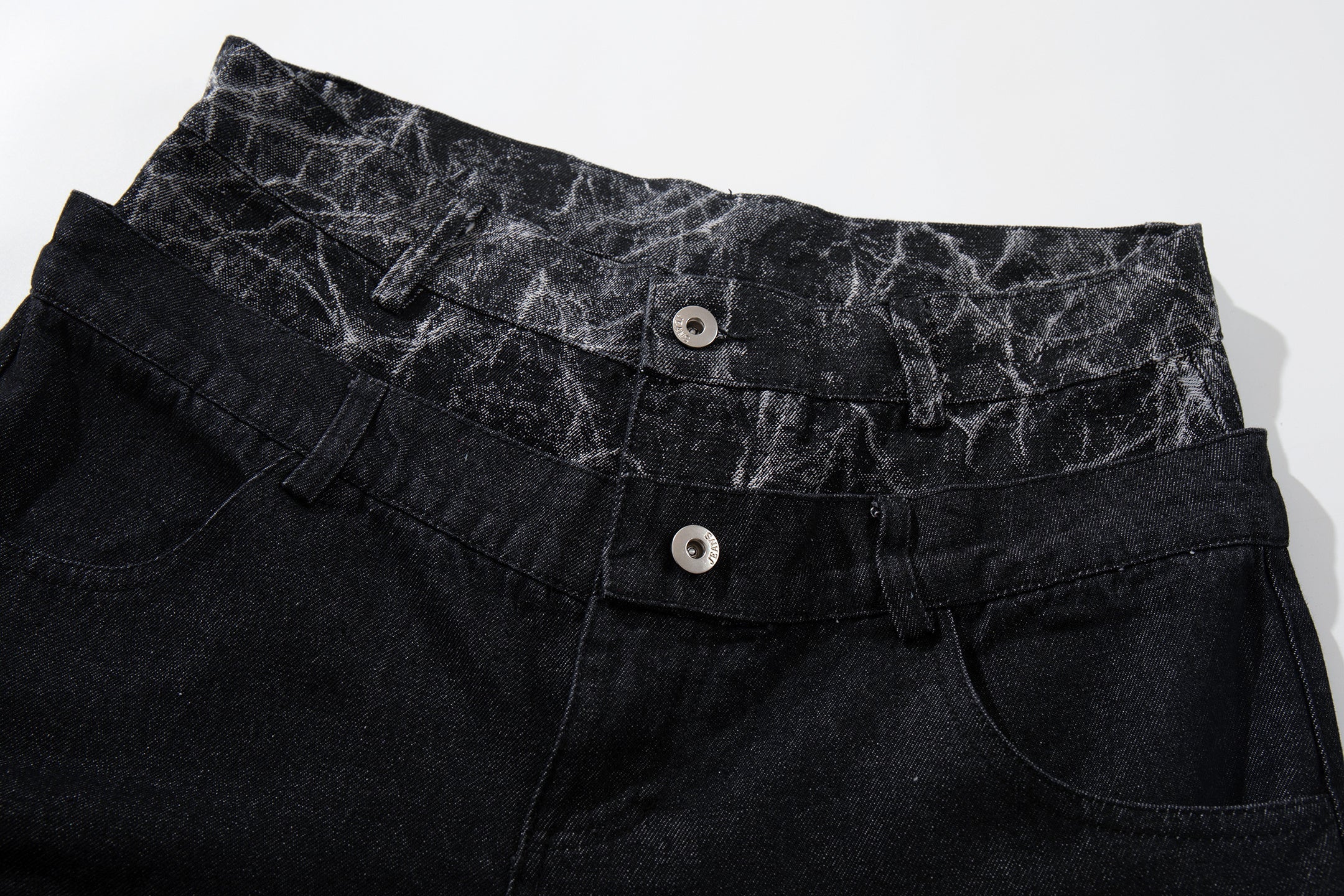 Omirad Cracked Panel Wide-Leg Pants