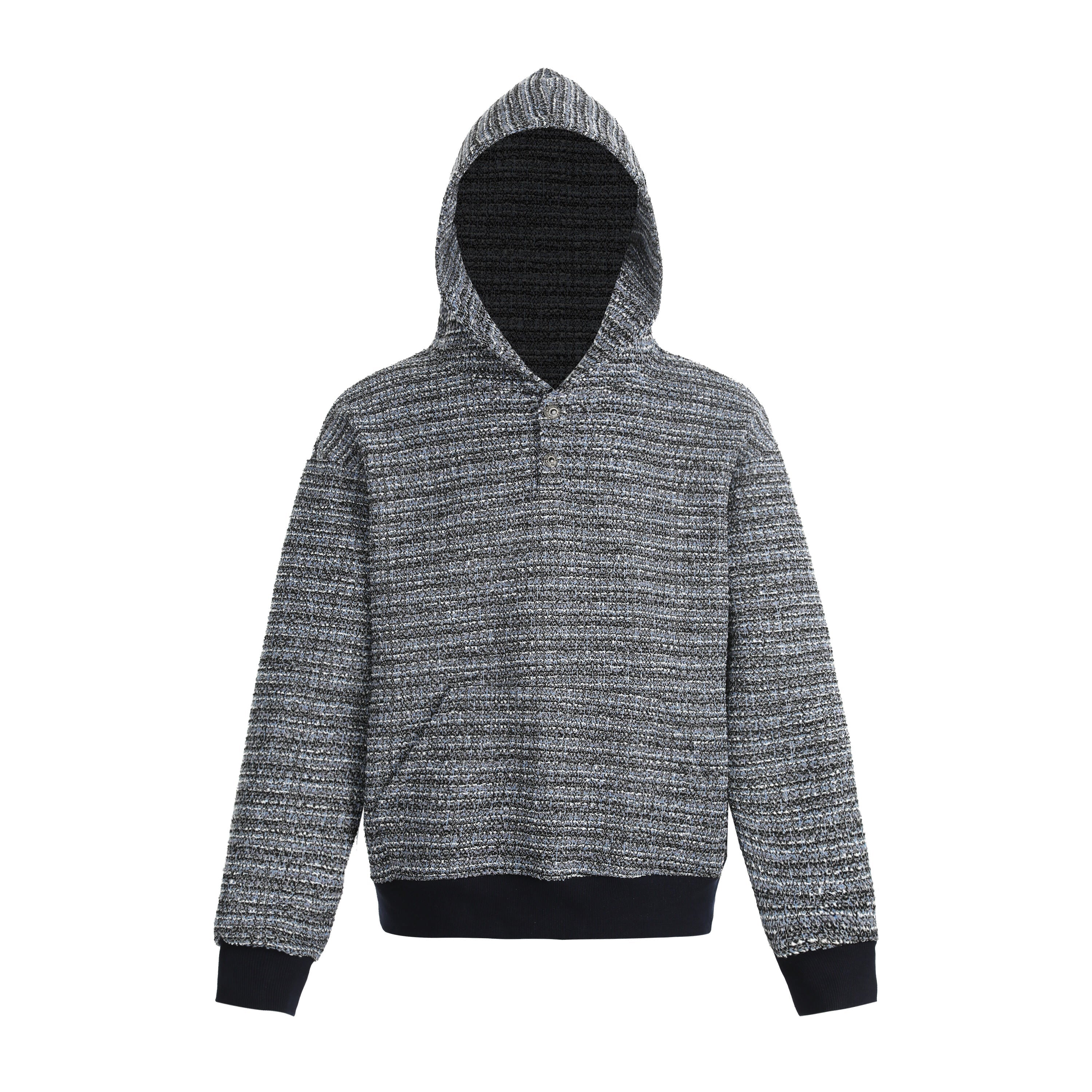 Omirad Textured Knit Hooded Sweatshirt