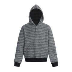 Omirad Textured Knit Hooded Sweatshirt