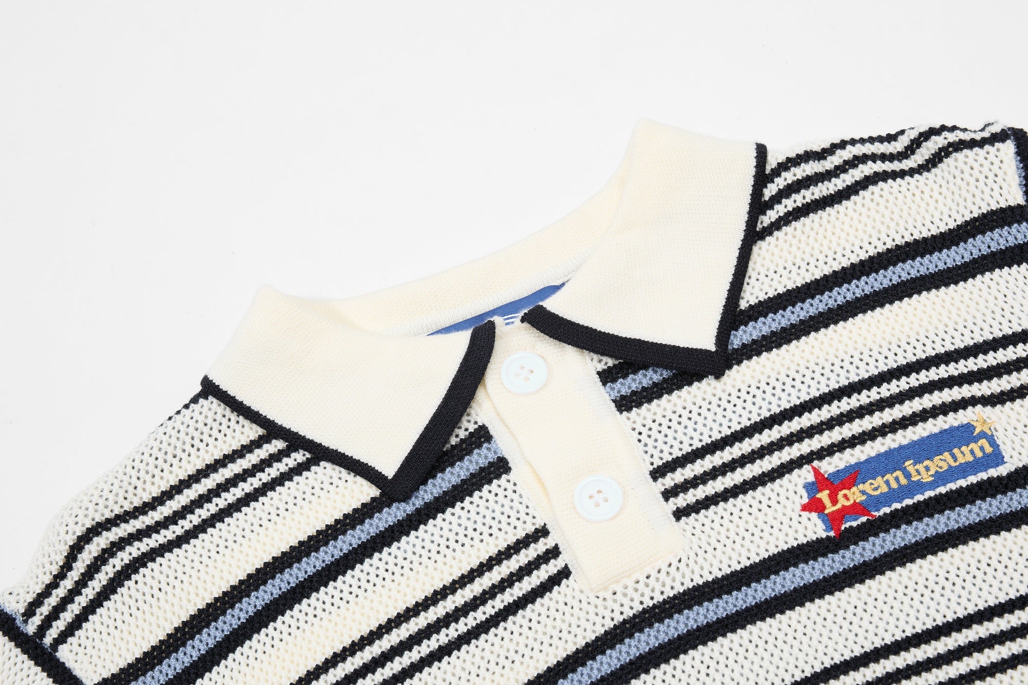 Omirad “Retro Stripe Knit Polo”