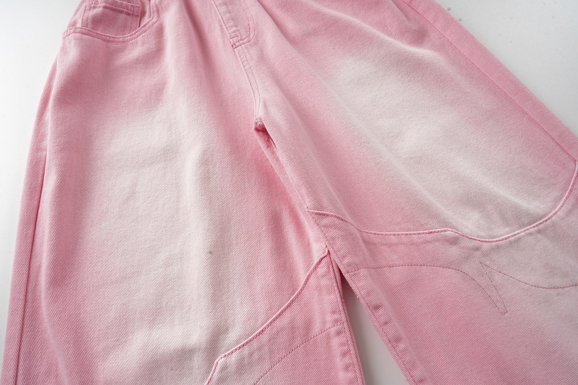 Omirad Pink Washed Wide-Leg Jeans