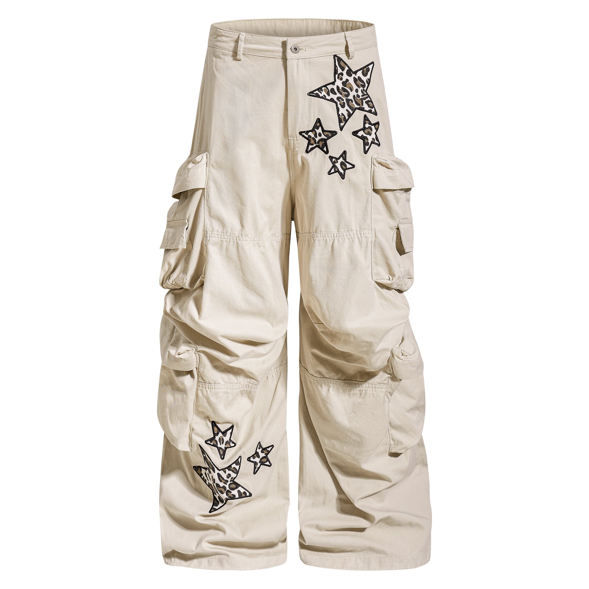 Omirad Leopard Star Multi-Pocket Cargo Pants
