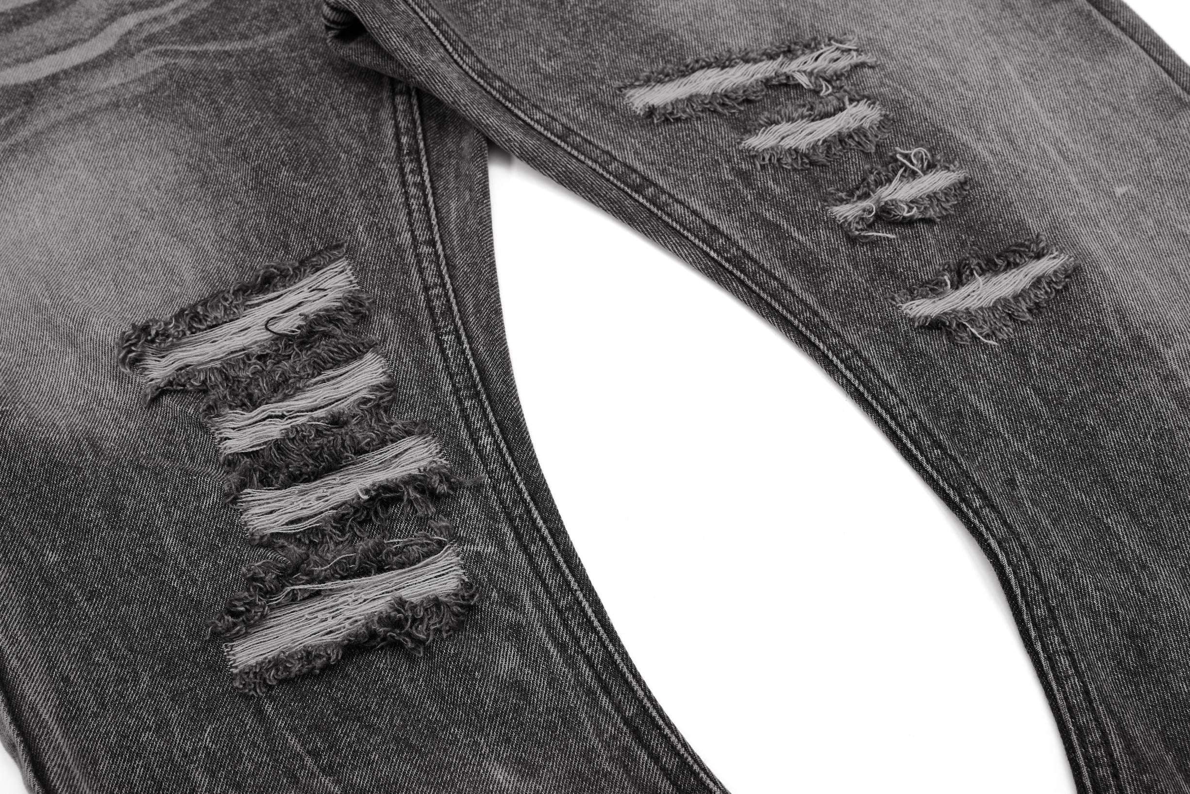 Omirad Distressed Studded Denim Pants