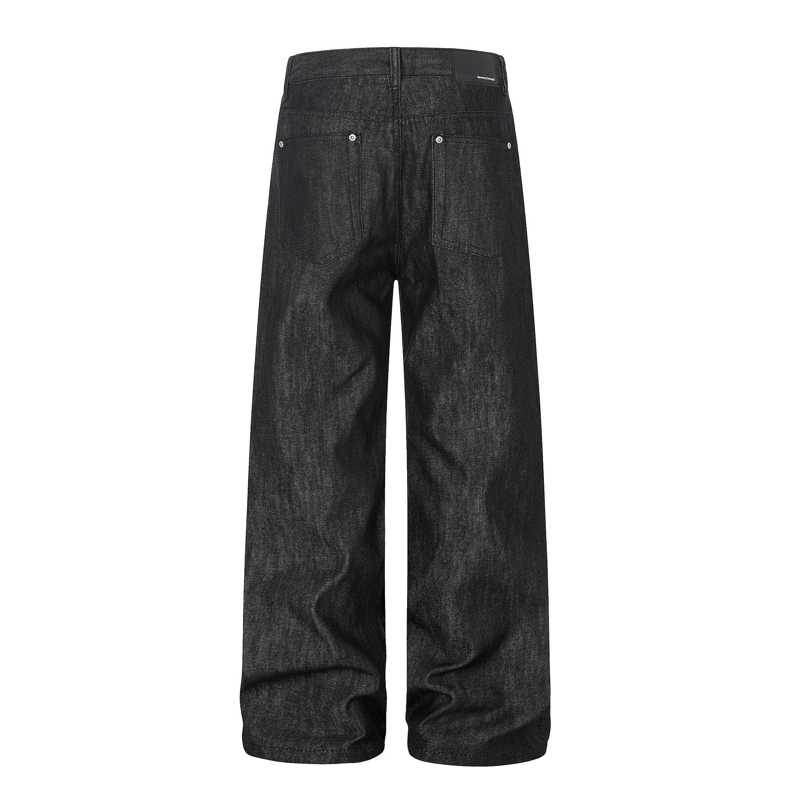 Omirad “Black Raw Button Denim Jeans”