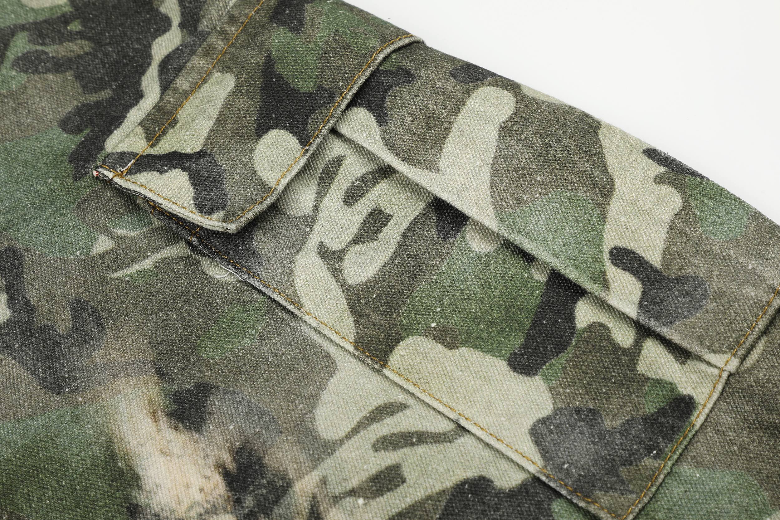 Omirad Leopard Camo Cargo Shorts