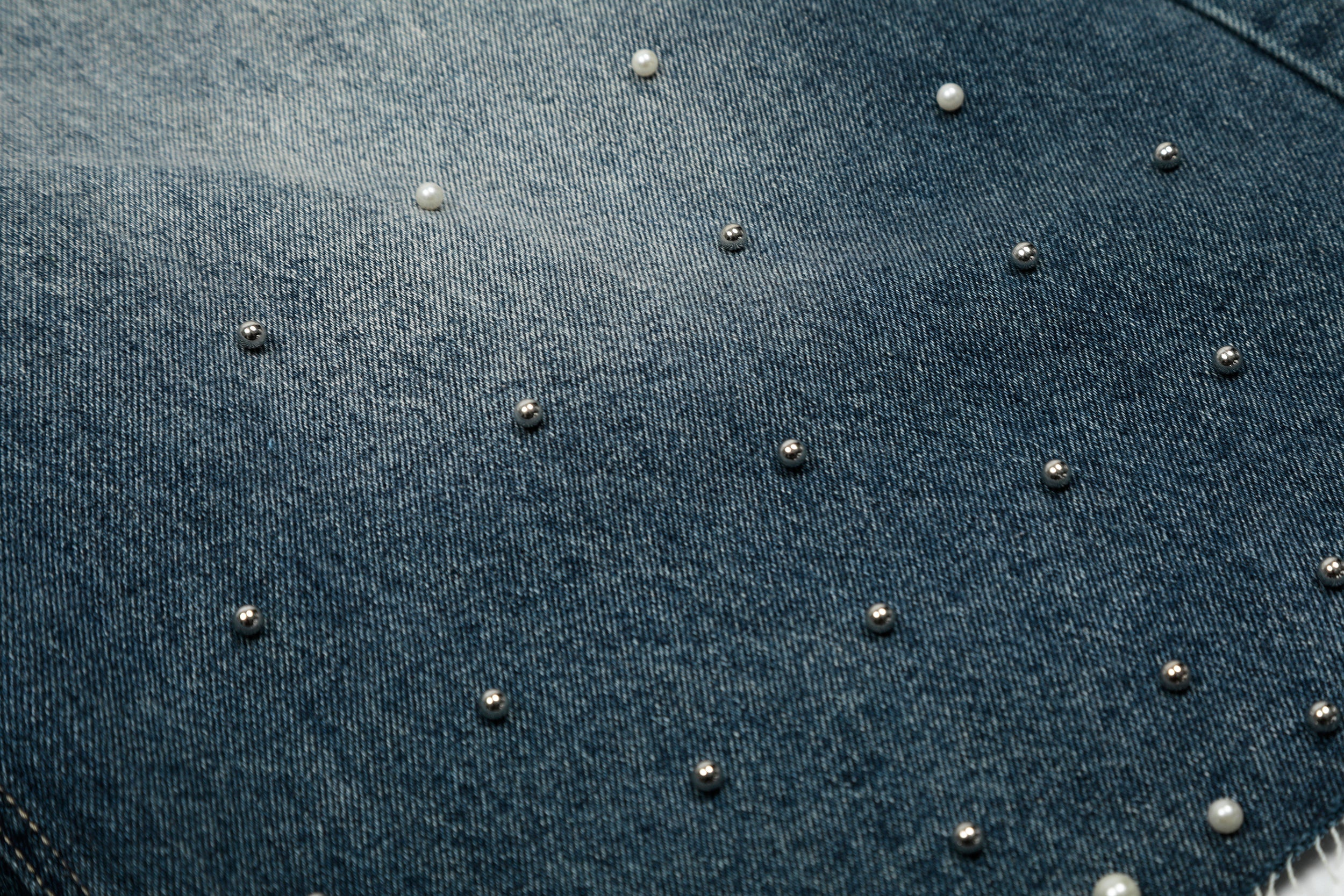 Omirad Studded Denim Shorts