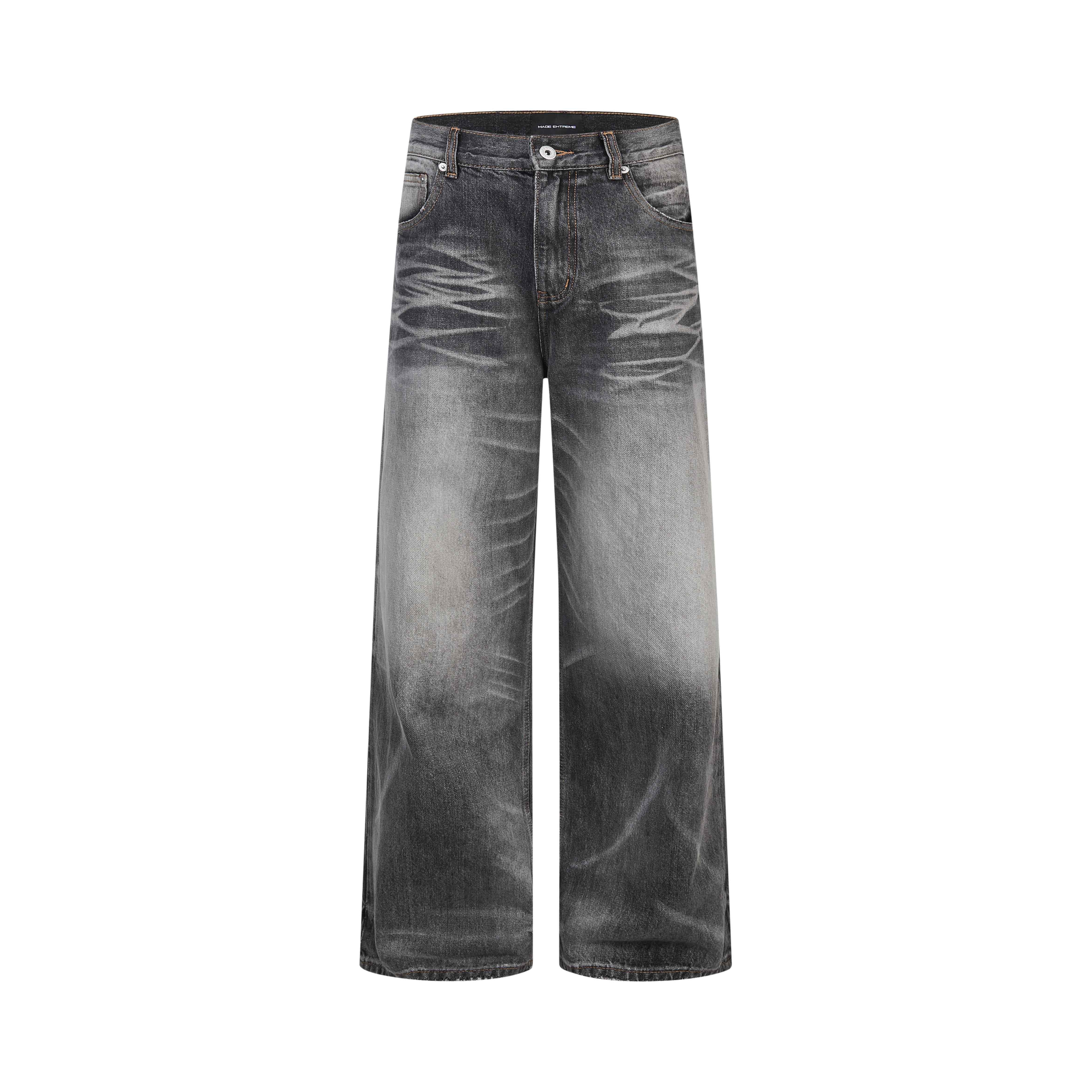 Omirad Vintage Faded Wide-Leg Jeans