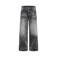Omirad Vintage Faded Wide-Leg Jeans