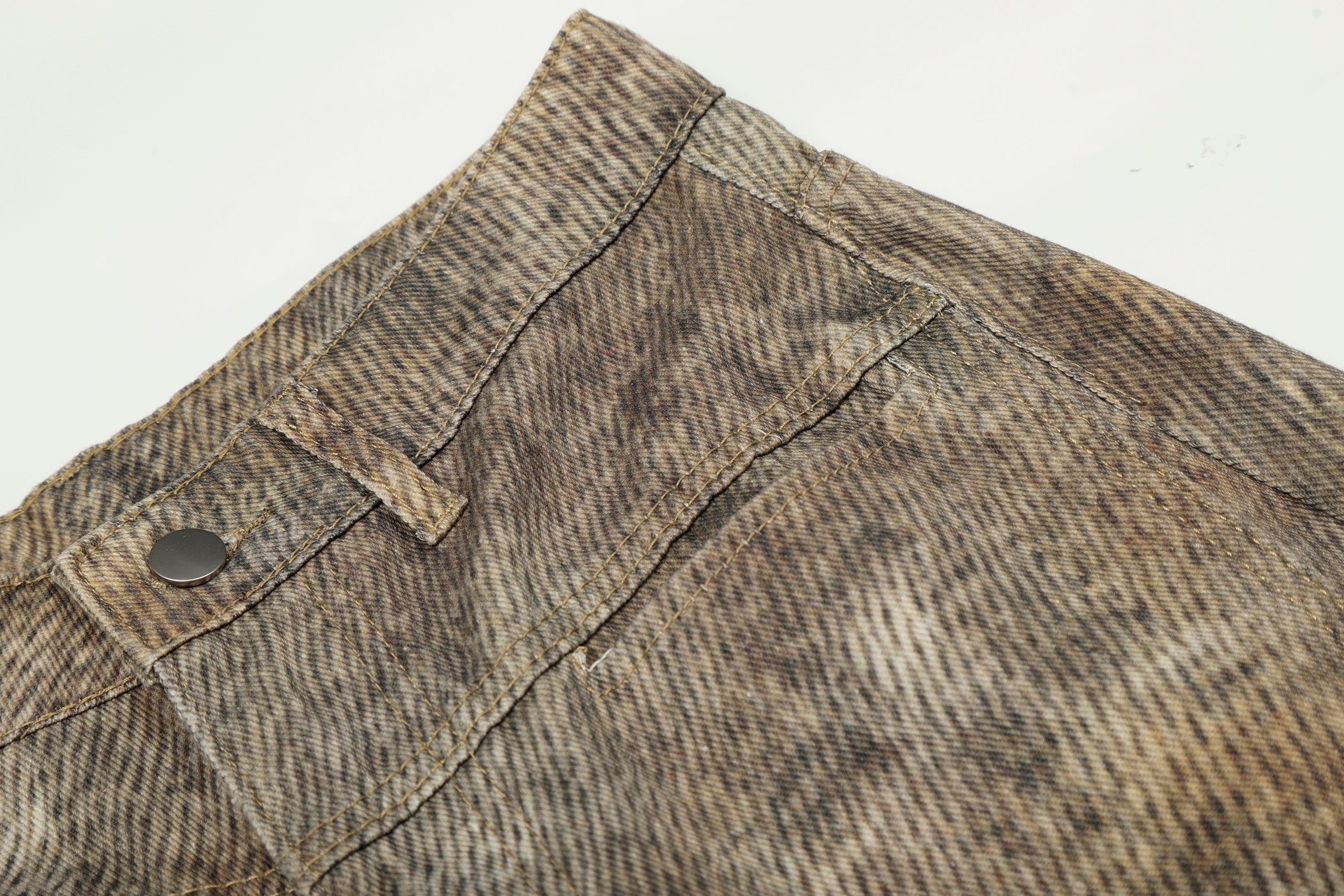 Omirad Leopard Wash Wide-Leg Jeans