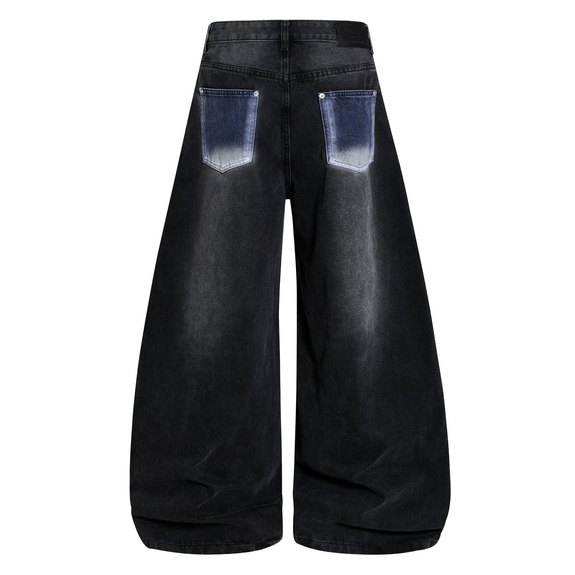 Omirad Graphic Panel Wide-Leg Denim Jeans
