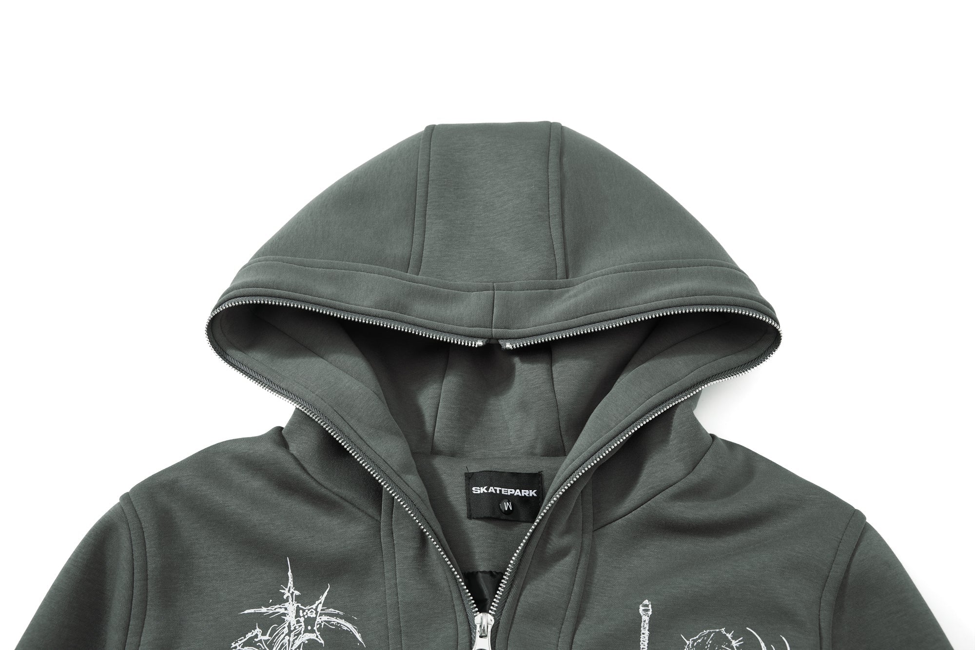 Omirad Gothic Line Art Zip Hoodie