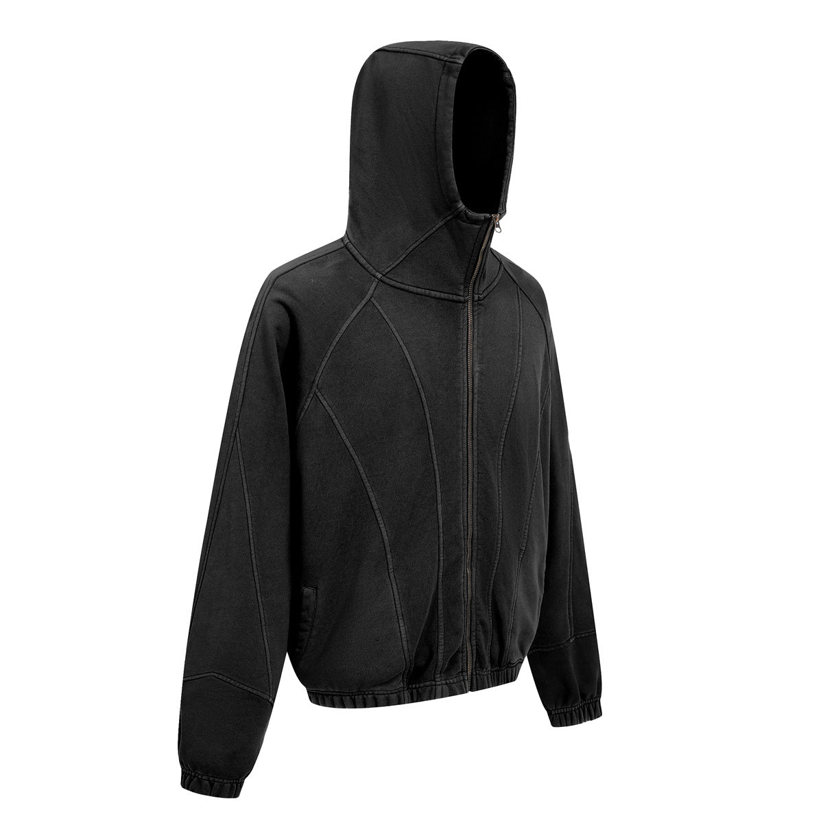 Omirad Curved-Seam Full-Zip Hoodie