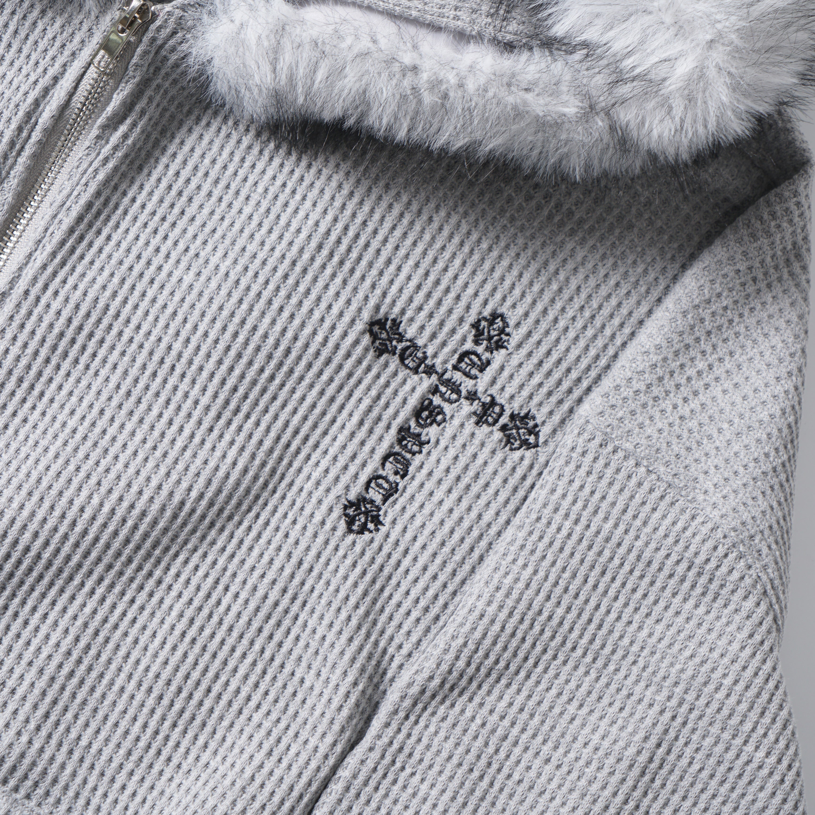 Omirad Faux Fur Trim Zip-Up Hoodie