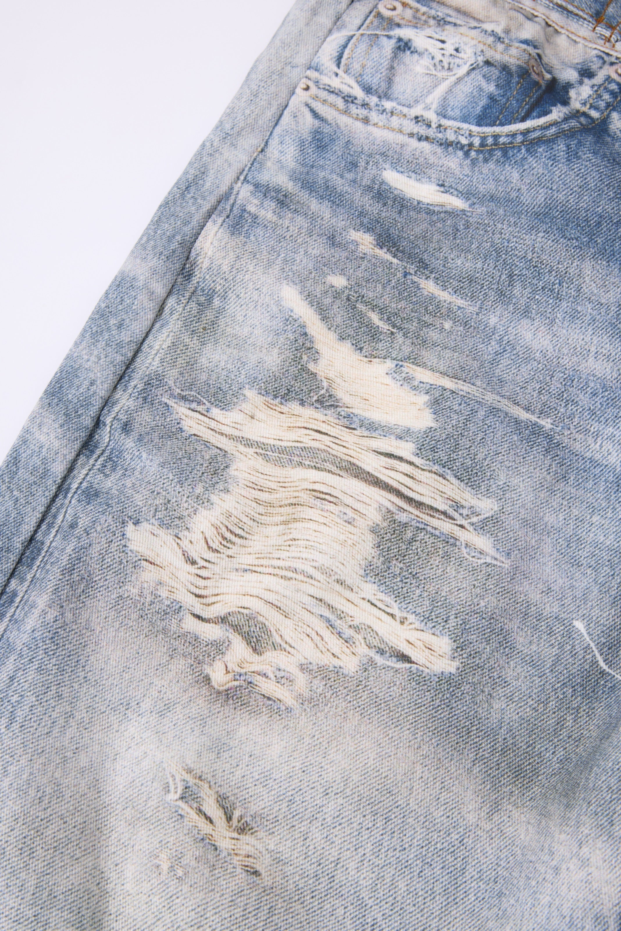 Omirad Layered Waist Distressed Jeans