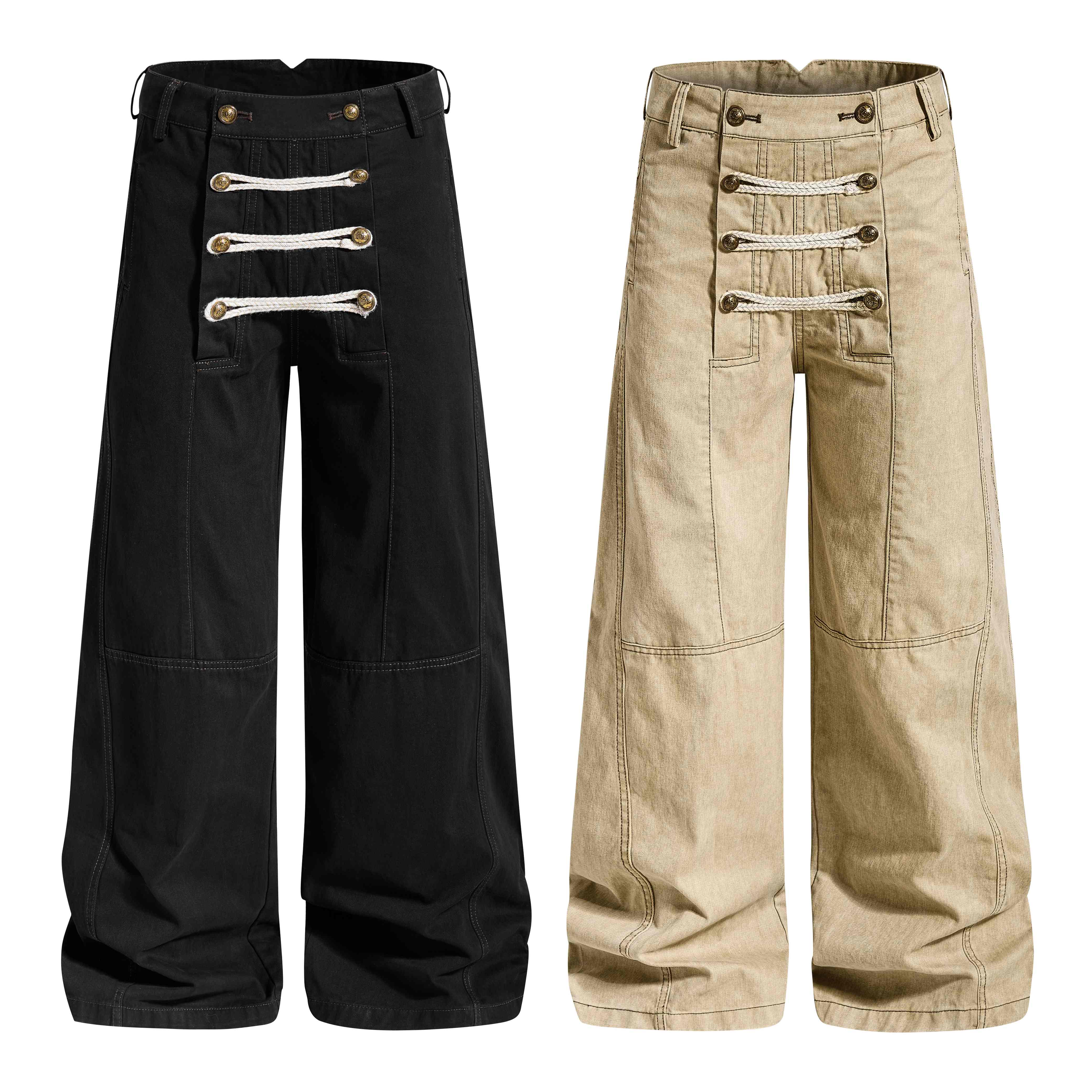 Omirad Military Rope Wide-Leg Pants