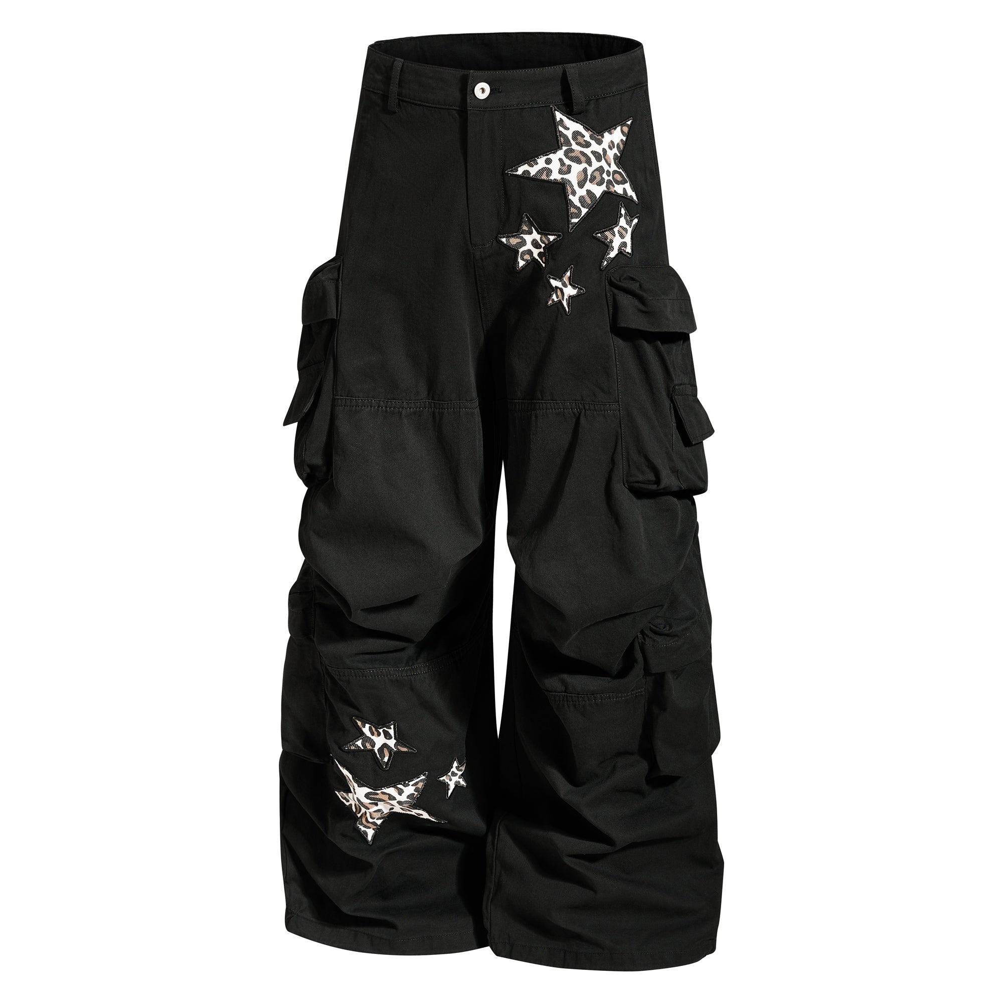 Omirad Leopard Star Multi-Pocket Cargo Pants
