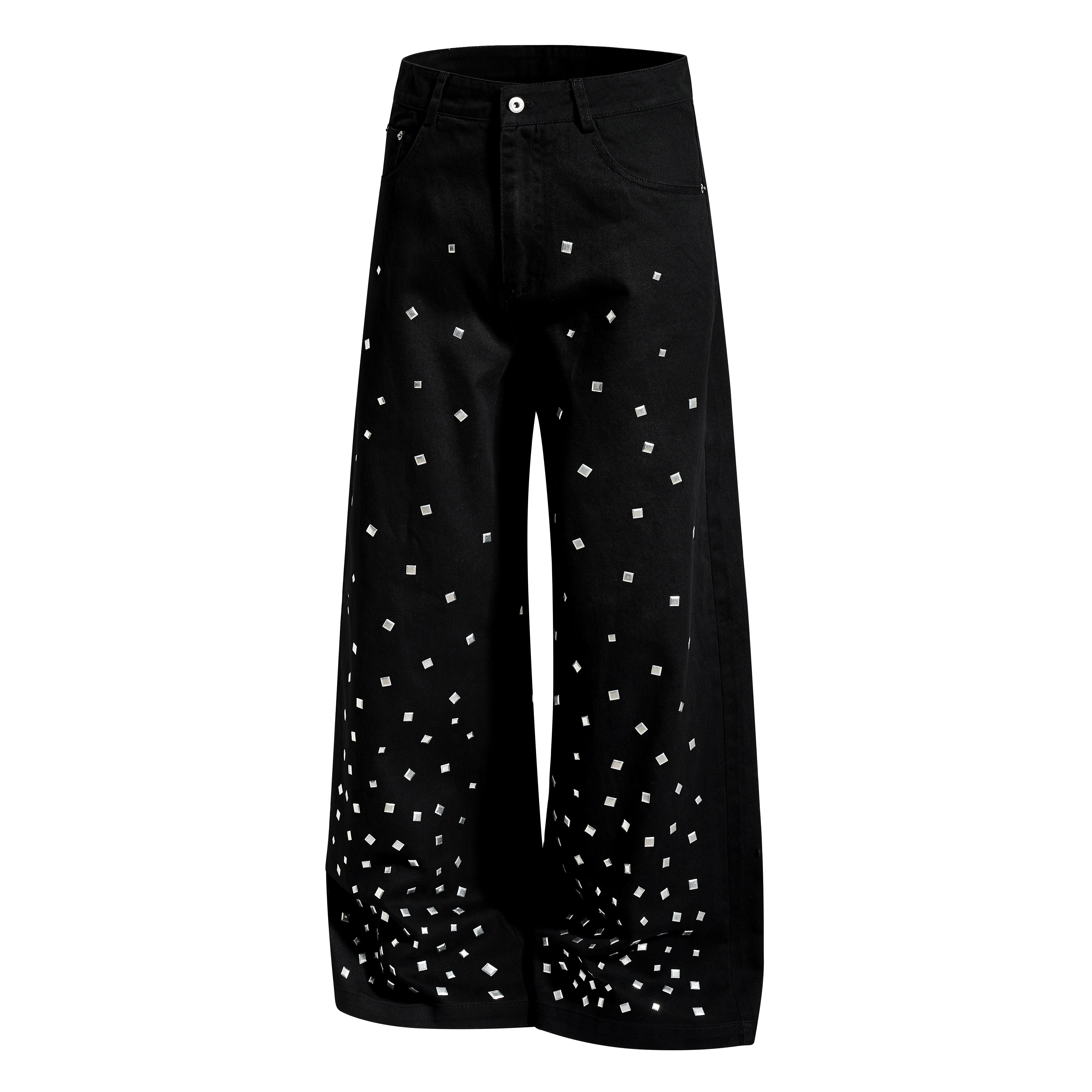 Omirad Stud Detail Wide-Leg Pants